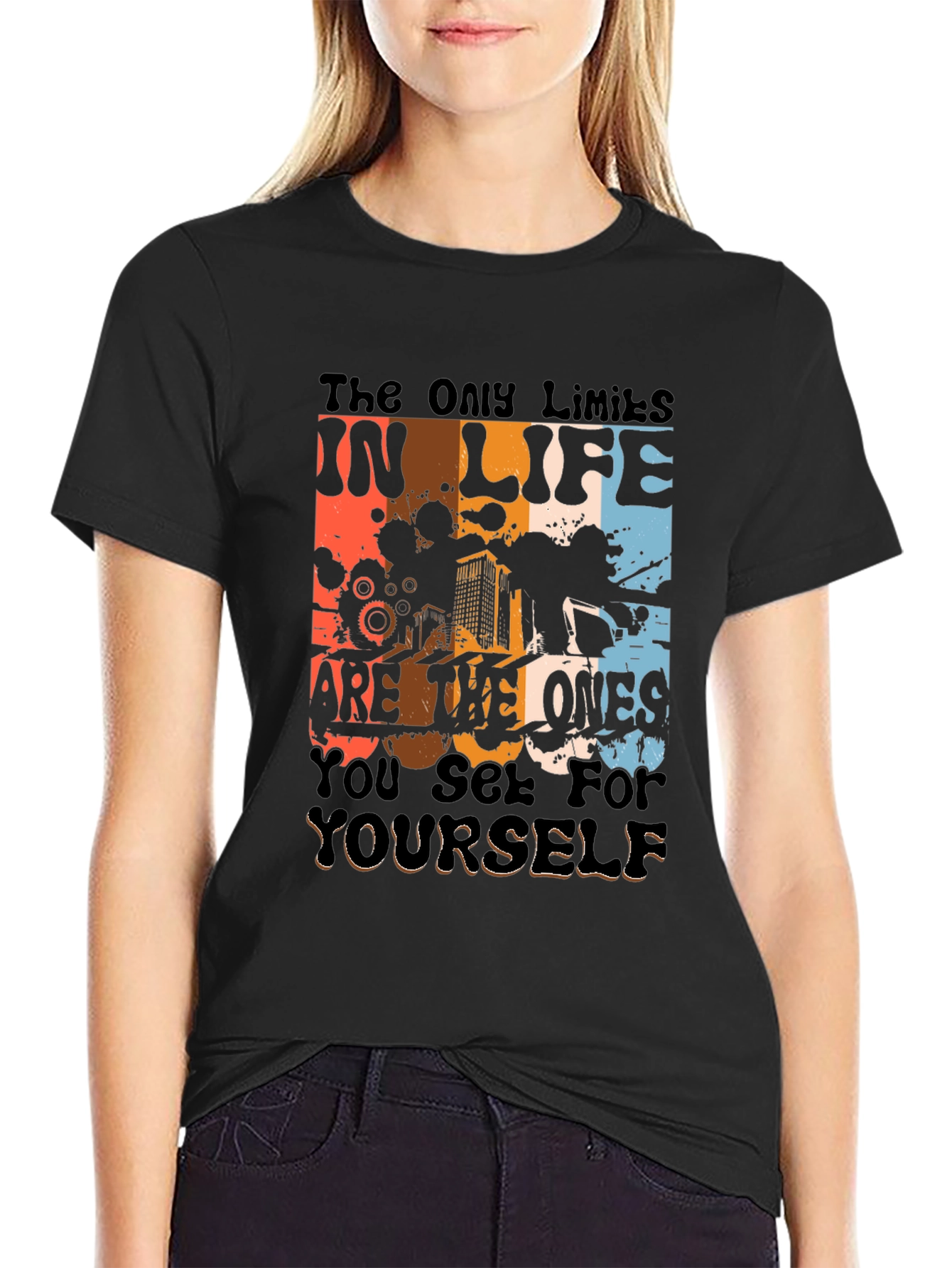 Motivational Black Graphic T-Shirt