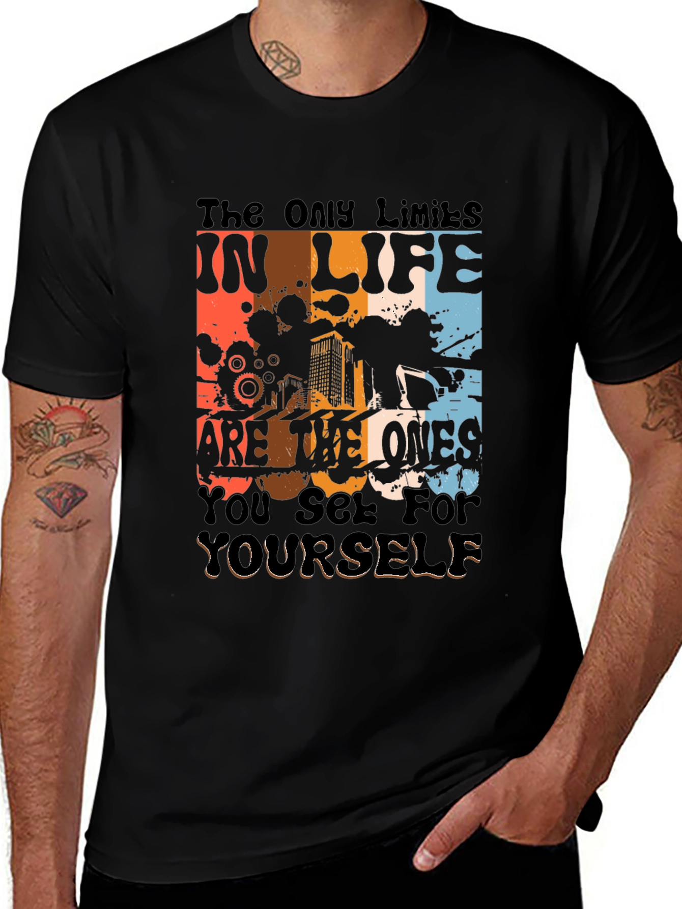 Motivational Black Graphic T-Shirt