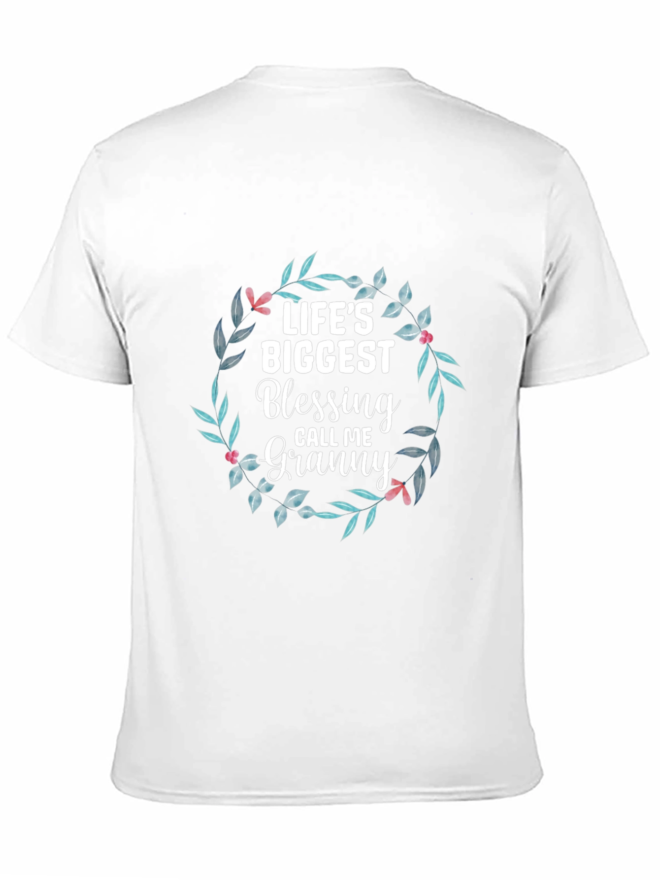 Lifes Biggest Blessing Granny Floral Wreath Tee