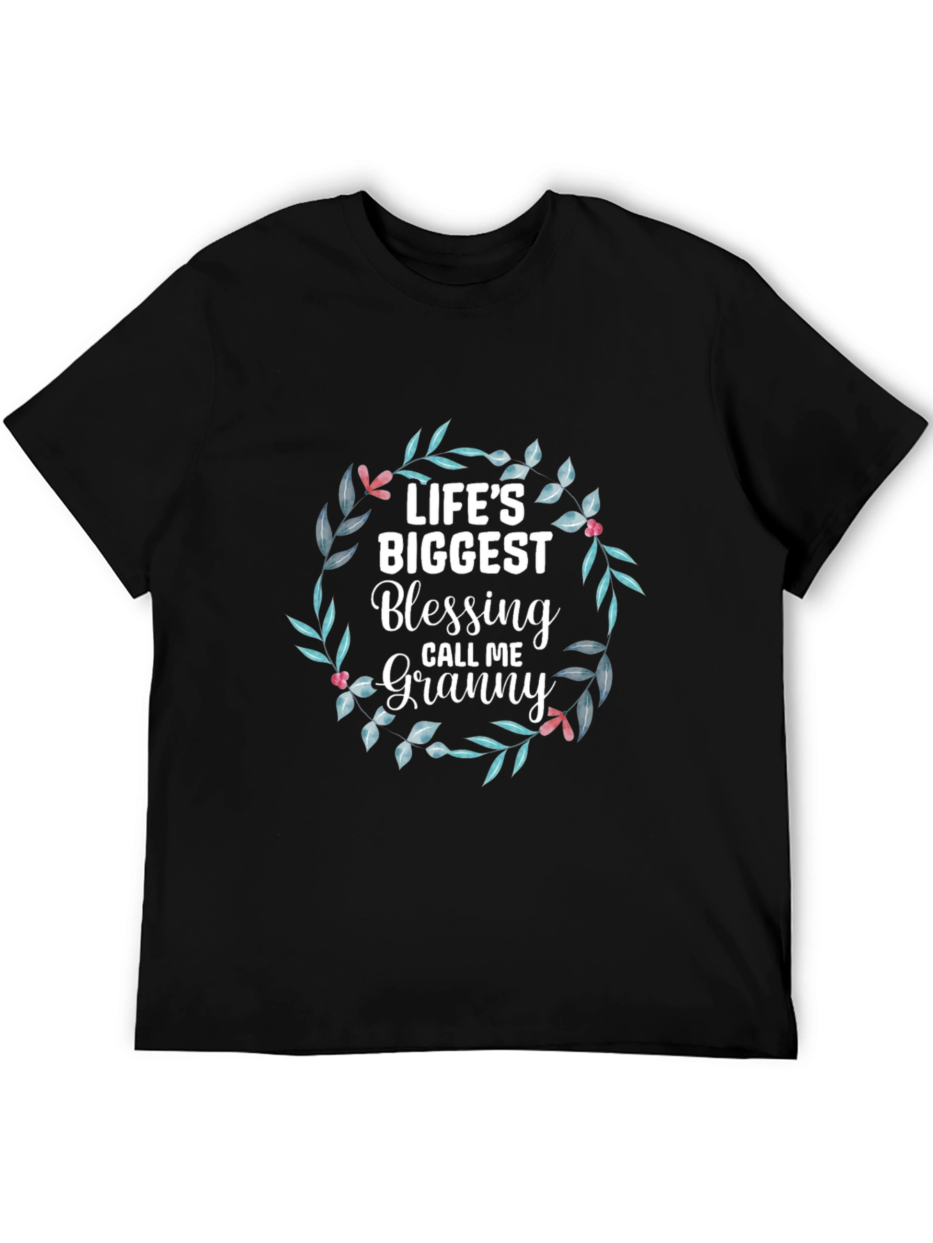 Lifes Biggest Blessing Granny Floral Wreath Tee