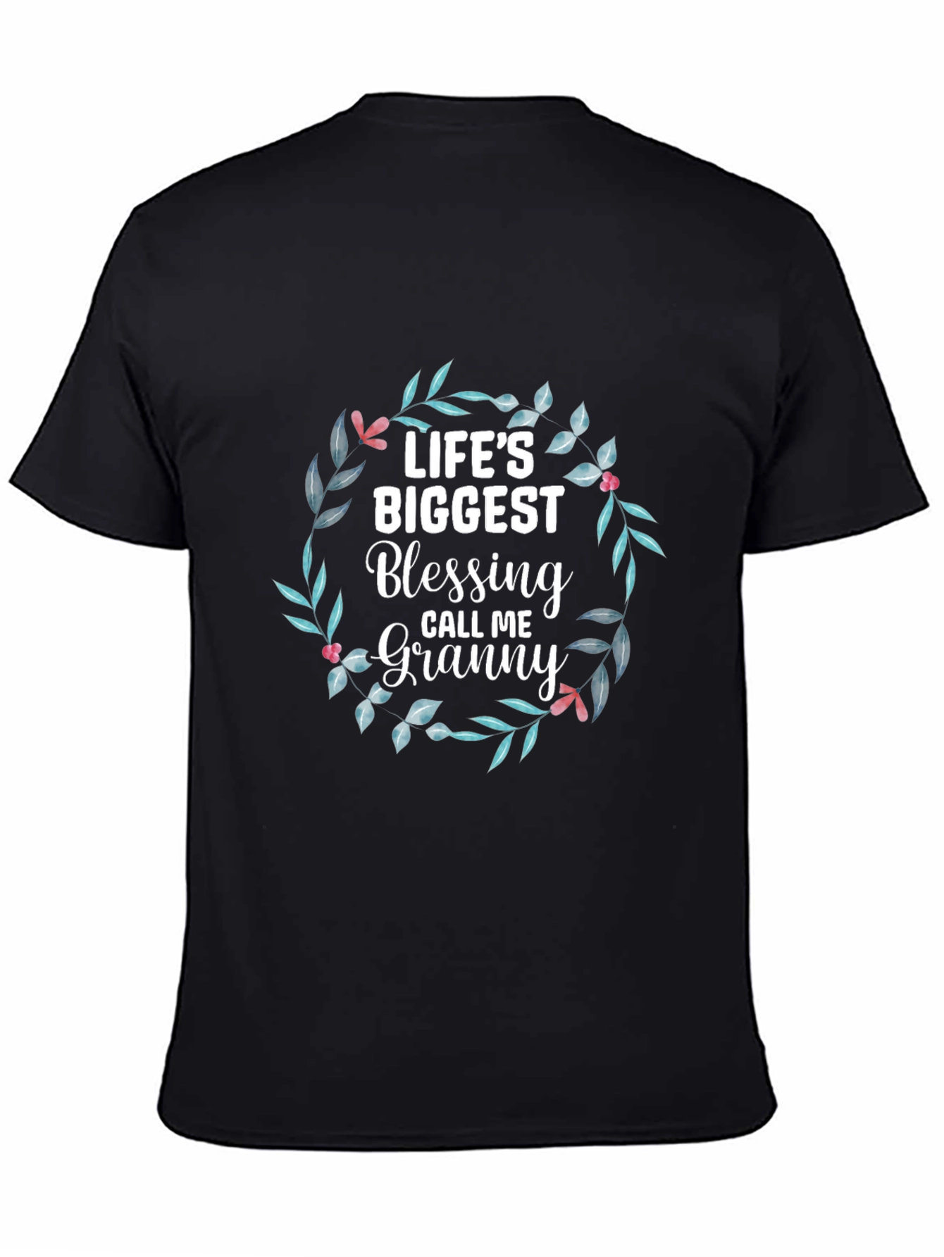 Lifes Biggest Blessing Granny Floral Wreath Tee