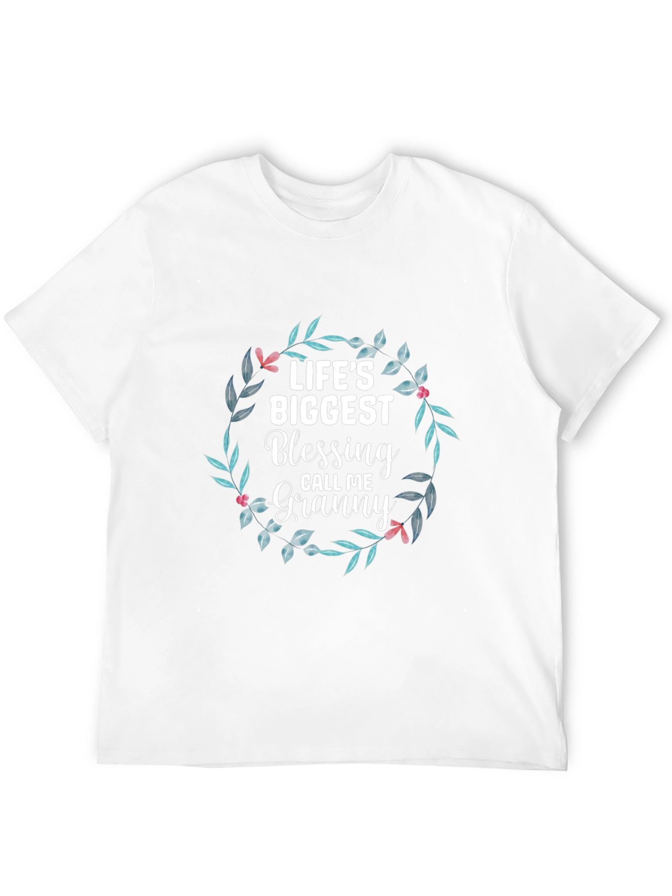 Lifes Biggest Blessing Granny Floral Wreath Tee