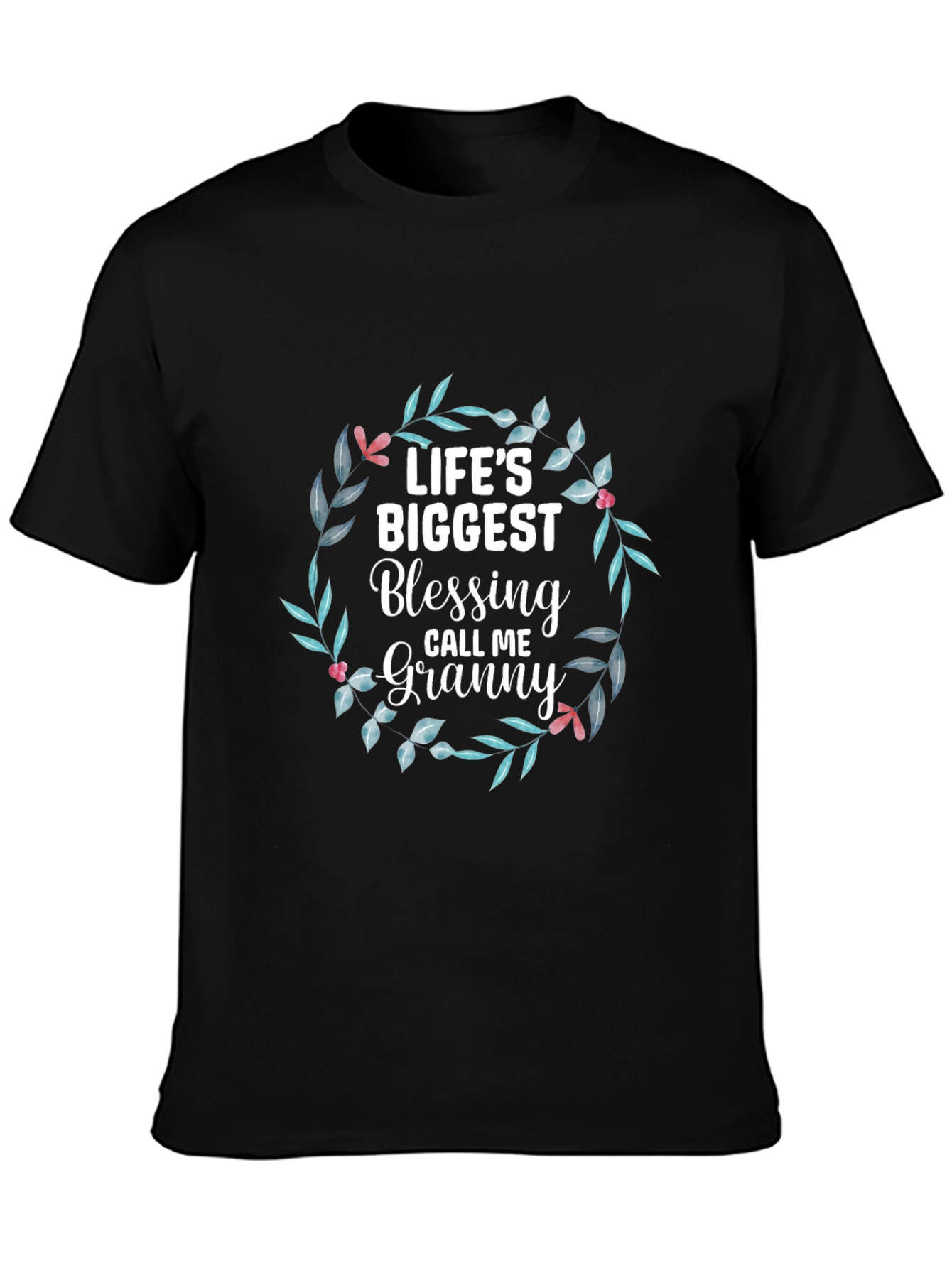 Lifes Biggest Blessing Granny Floral Wreath Tee