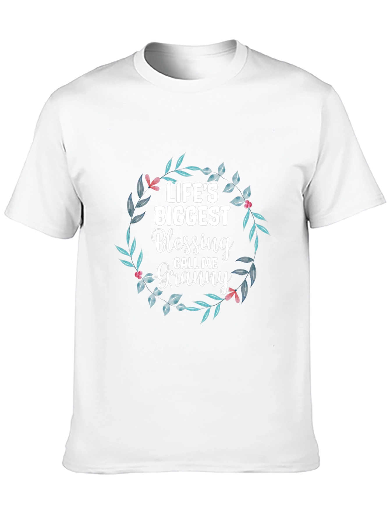 Lifes Biggest Blessing Granny Floral Wreath Tee