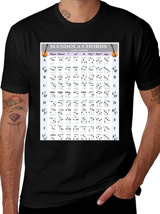 Mandola Chords T-Shirt - Musician Gift