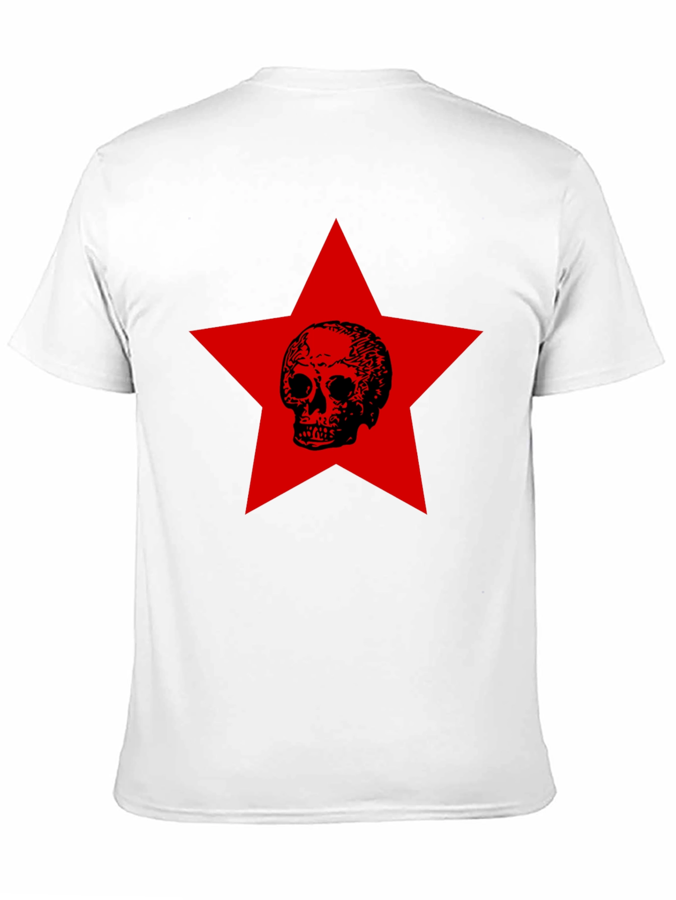 Skull Star Graphic Tee - Black Cotton Comfort