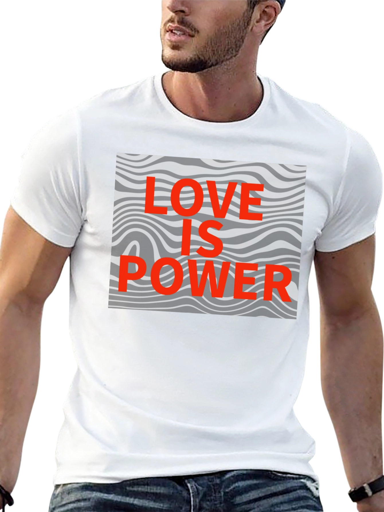 Love is Power Graphic Tee - Stylish Black T-Shirt