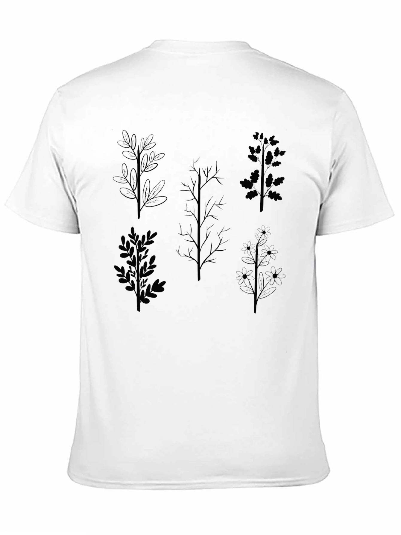 Nature Inspired Graphic Tee - Black
