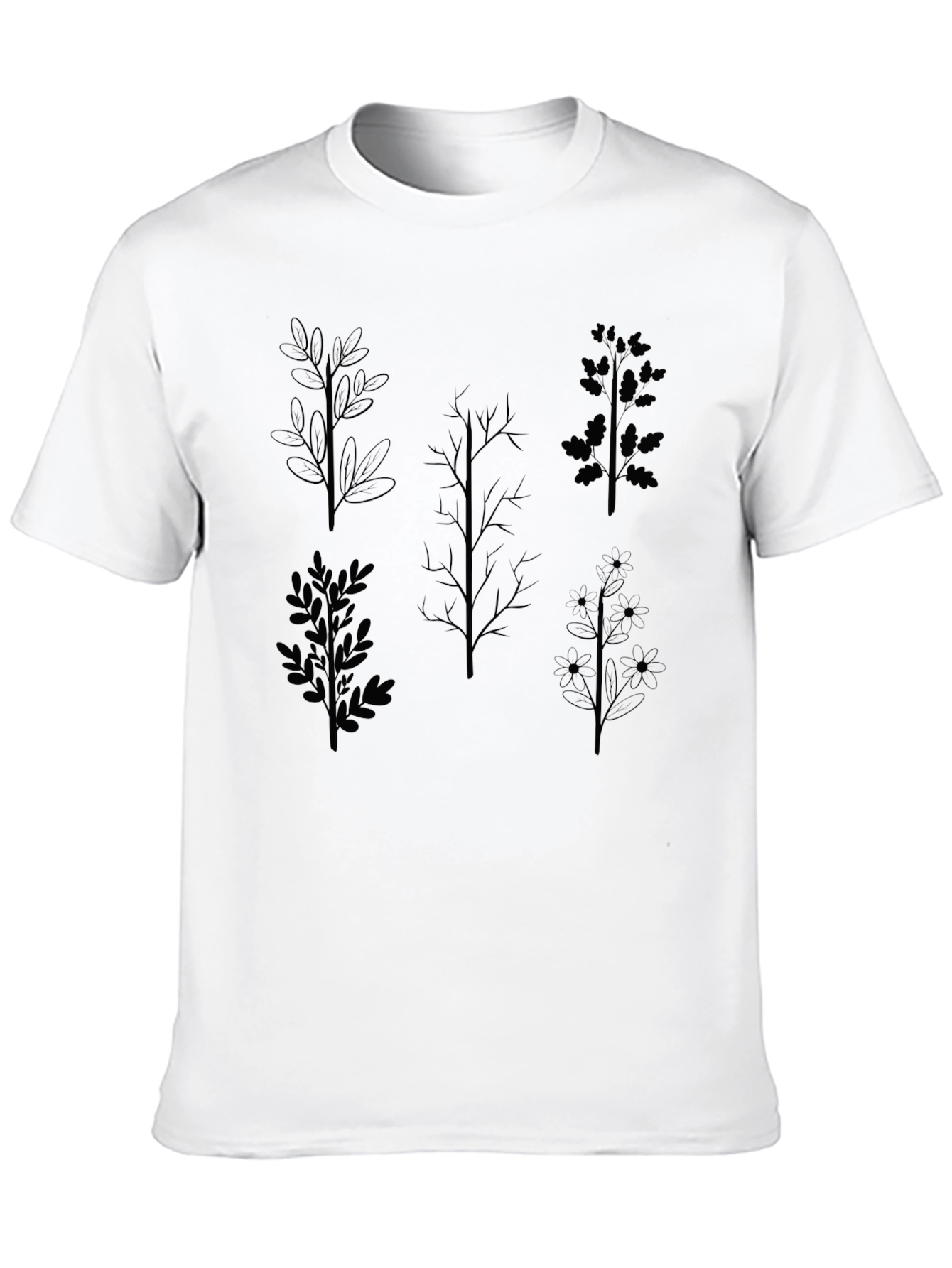 Nature Inspired Graphic Tee - Black