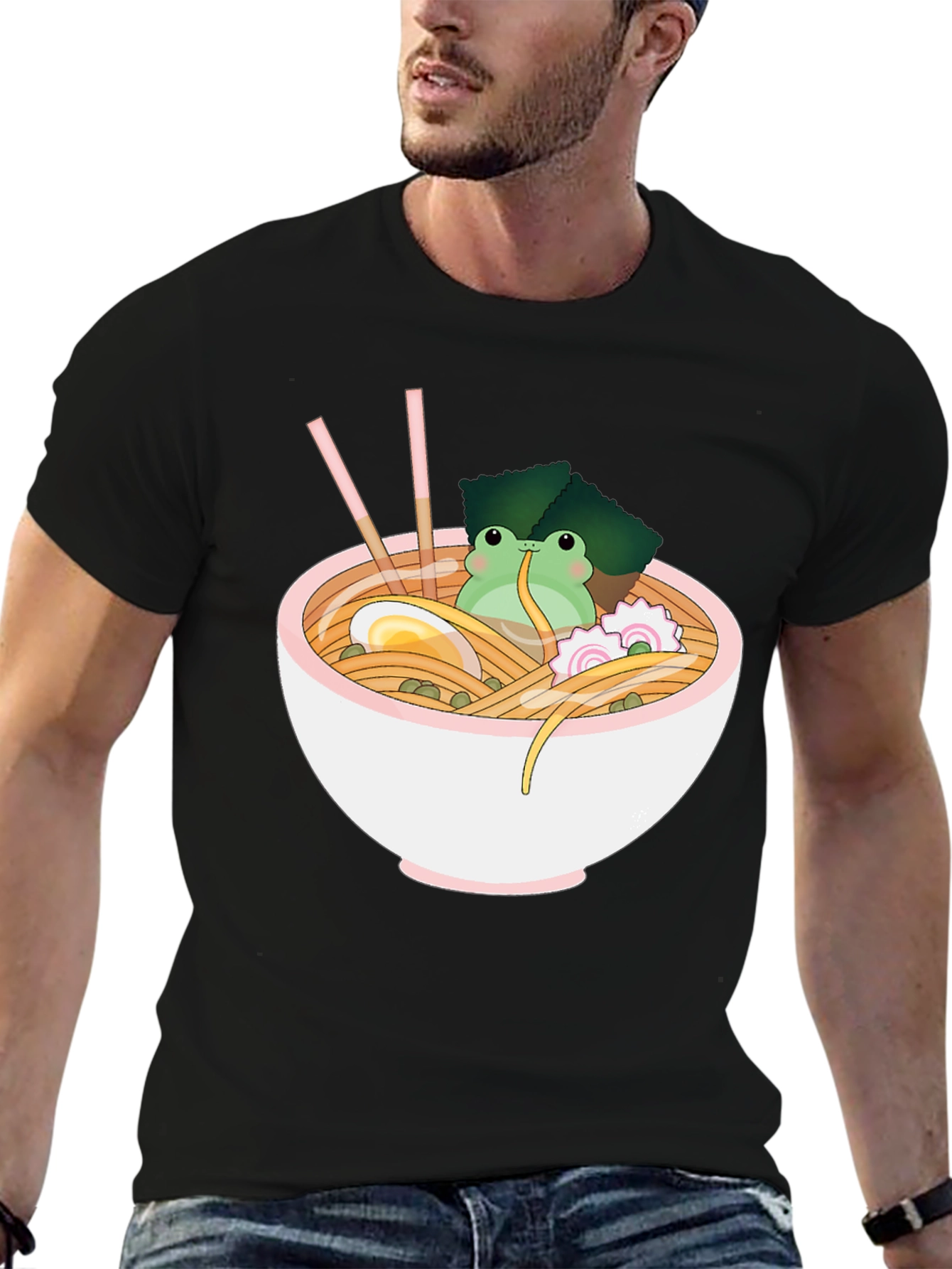 Ramen Frog T-Shirt - Quirky Anime Foodie Tee