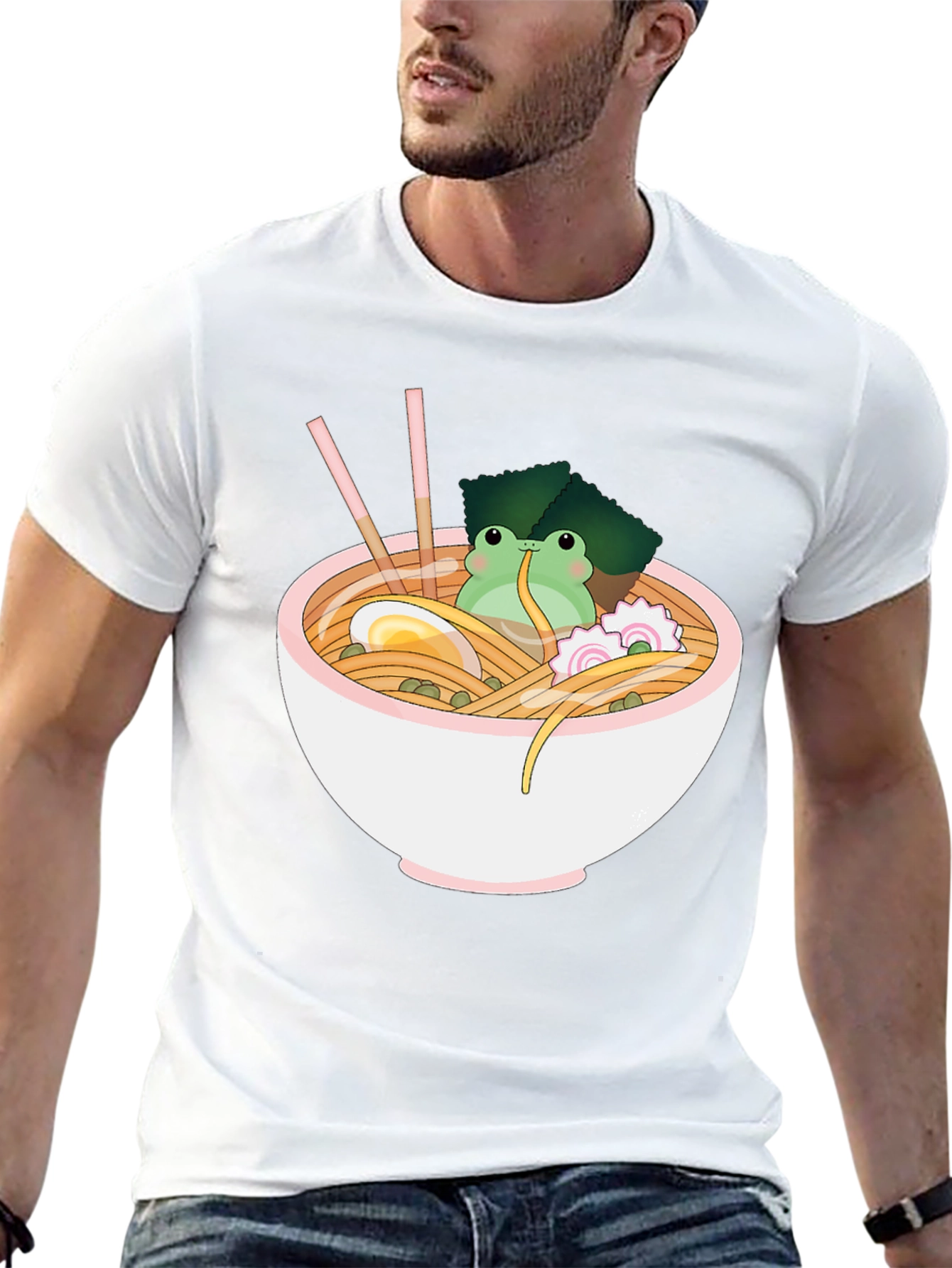 Ramen Frog T-Shirt - Quirky Anime Foodie Tee