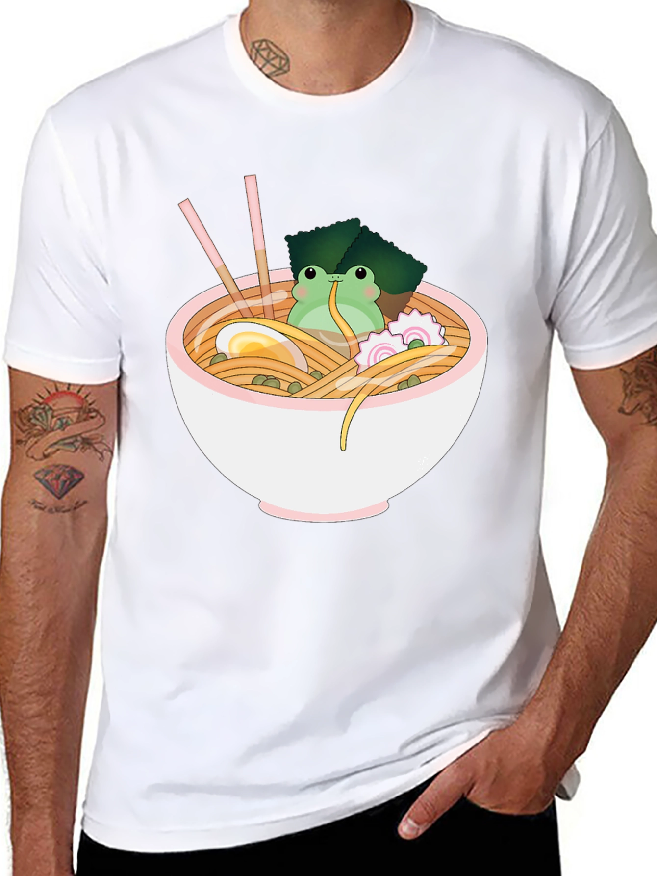 Ramen Frog T-Shirt - Quirky Anime Foodie Tee