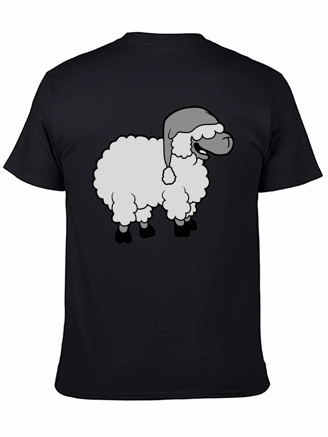 Festive Sheep Graphic Tee - Holiday Humor