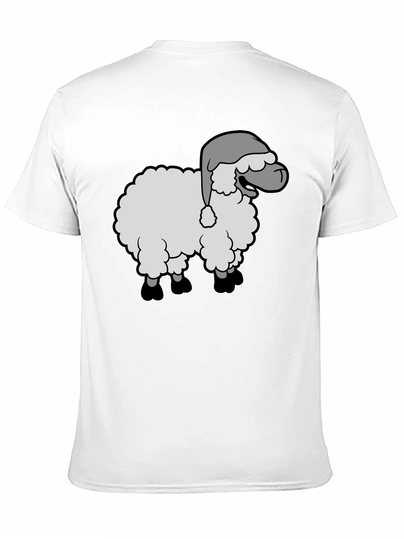 Festive Sheep Graphic Tee - Holiday Humor