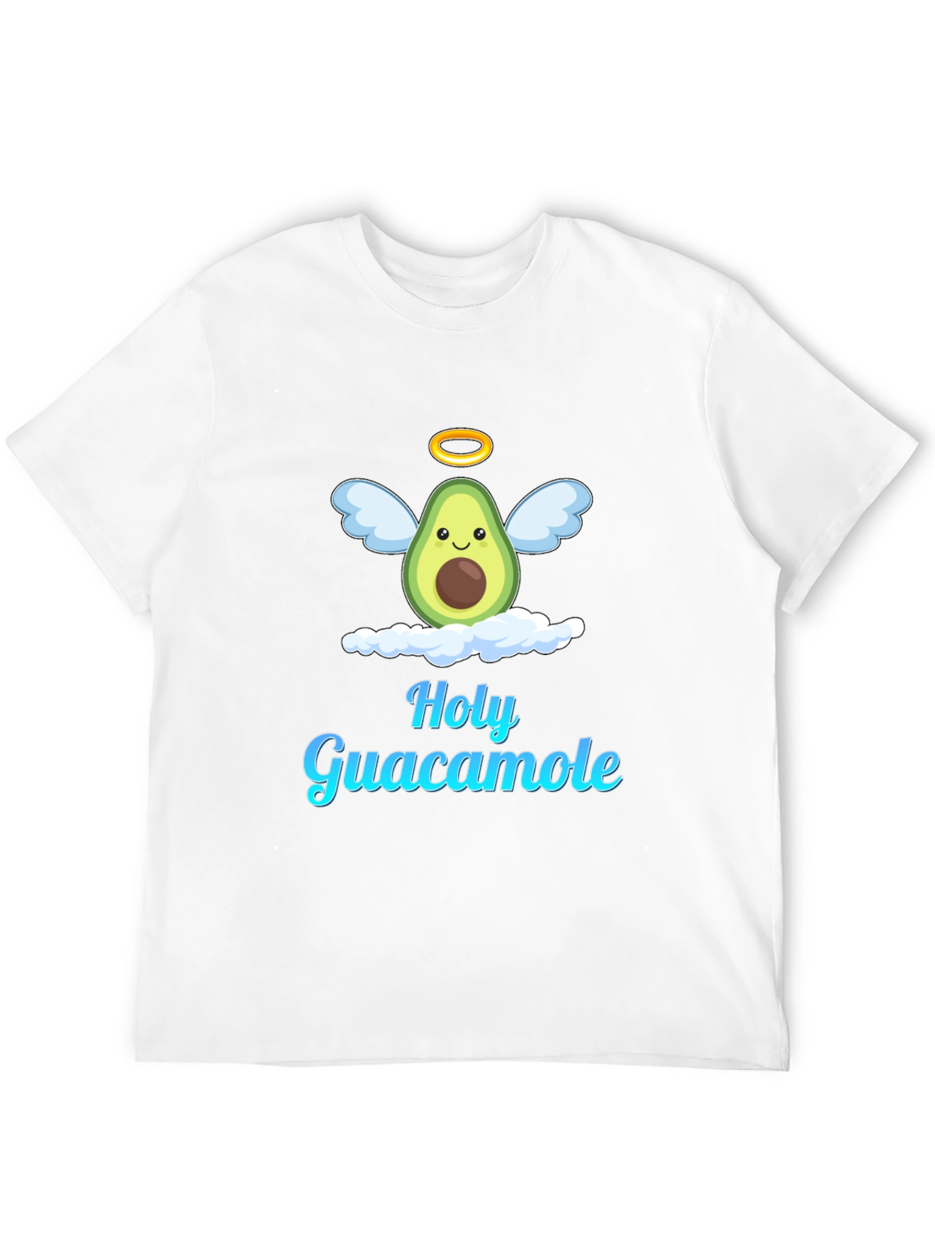 Holy Guacamole Graphic T-Shirt - Avocado Angel Design