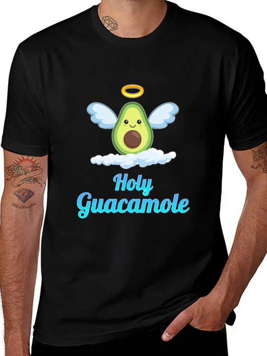 Holy Guacamole Graphic T-Shirt - Avocado Angel Design