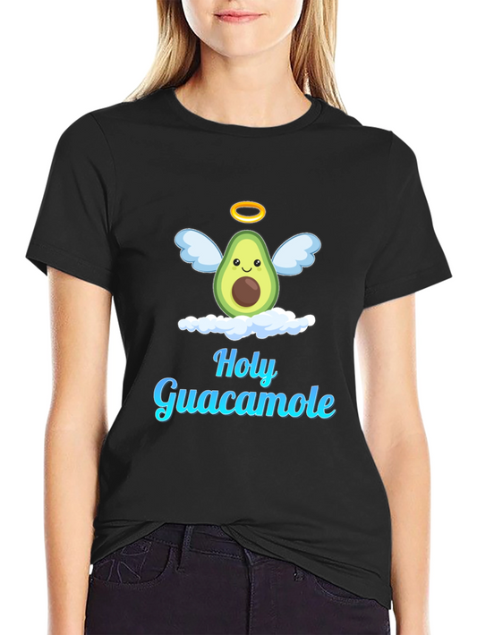 Holy Guacamole Graphic T-Shirt - Avocado Angel Design