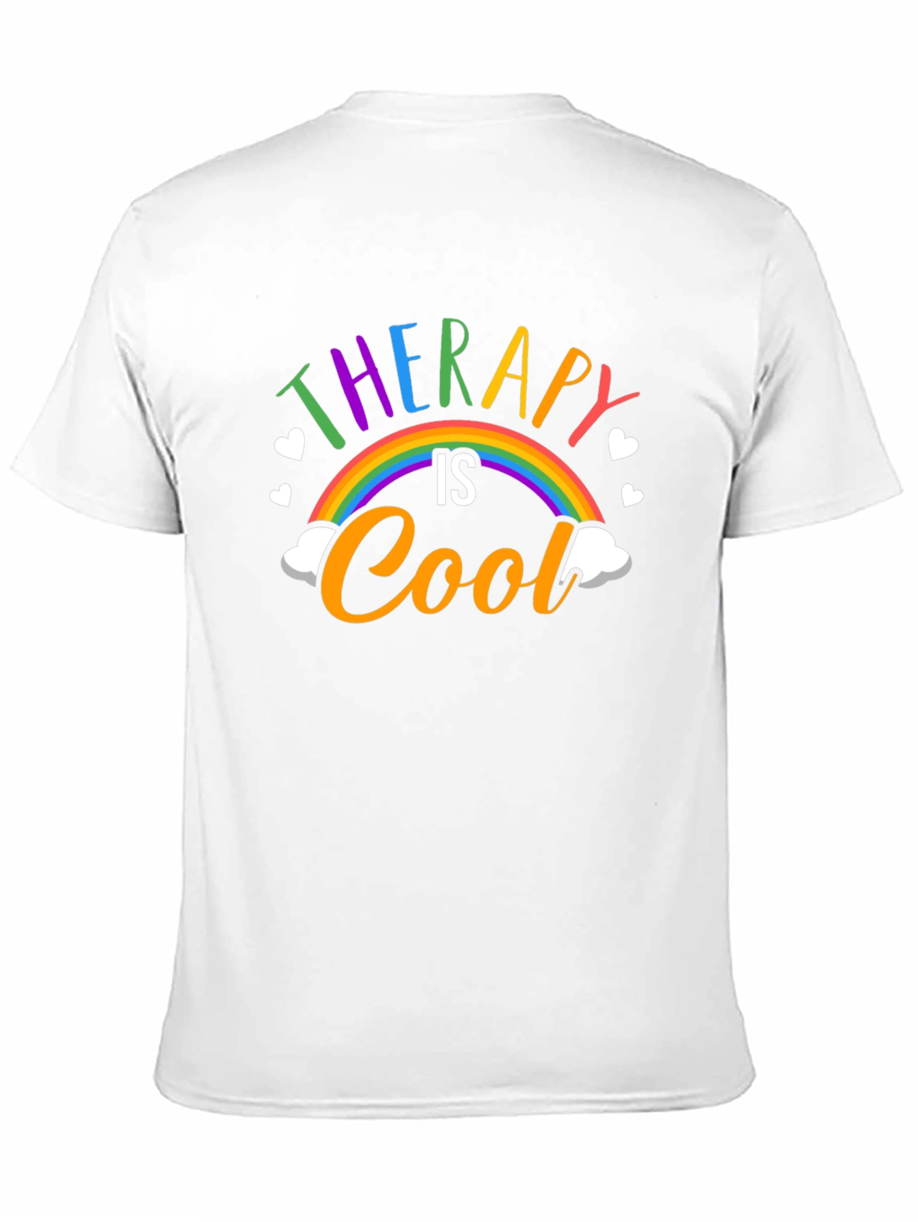 Therapy Is Cool T-Shirt: Rainbow Graphic Tee