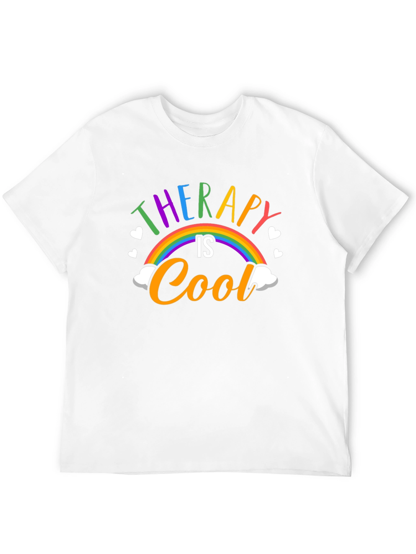 Therapy Is Cool T-Shirt: Rainbow Graphic Tee