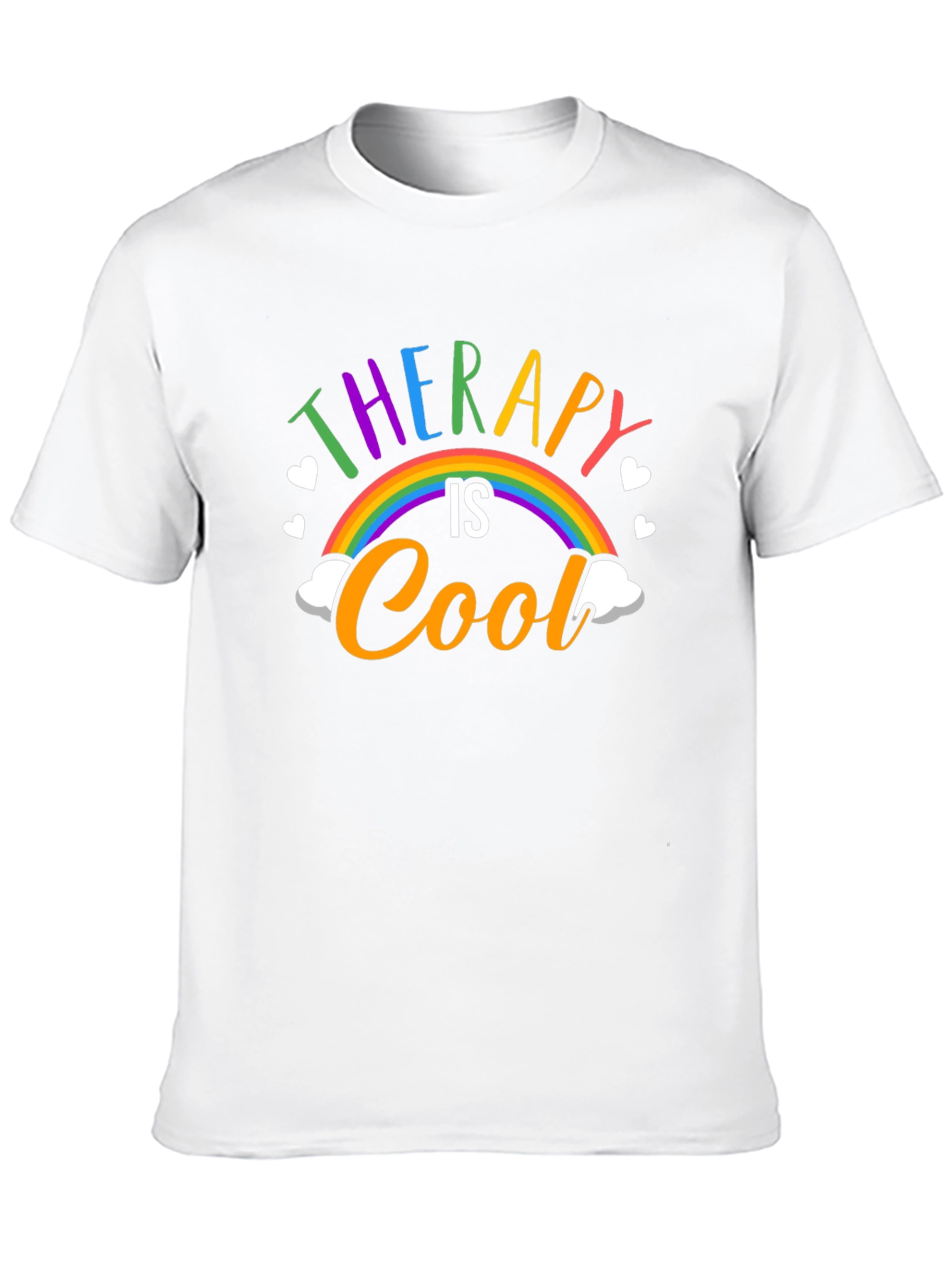 Therapy Is Cool T-Shirt: Rainbow Graphic Tee