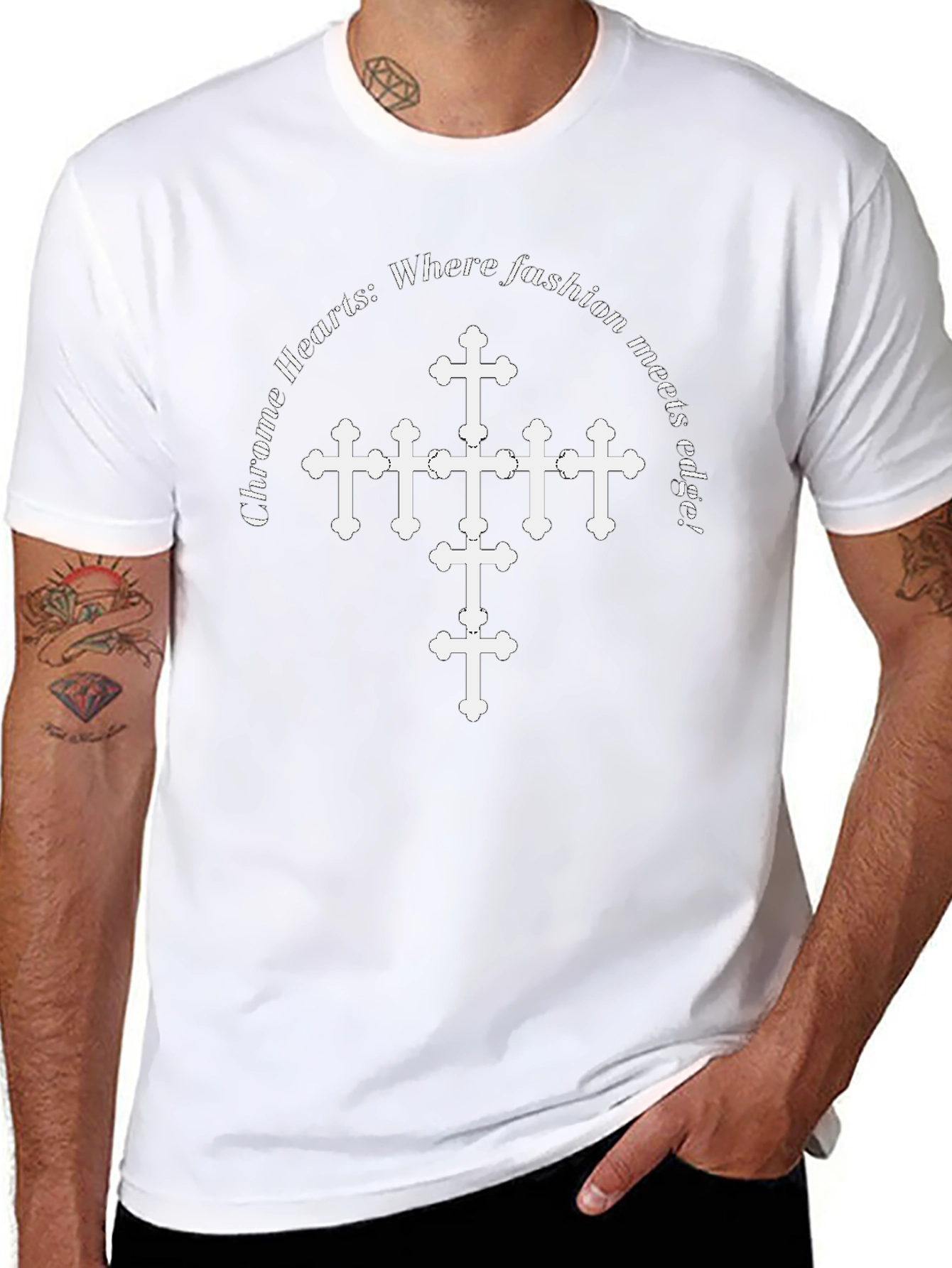 Chrome Hearts Style Graphic Tee - Fashion Meets Edge