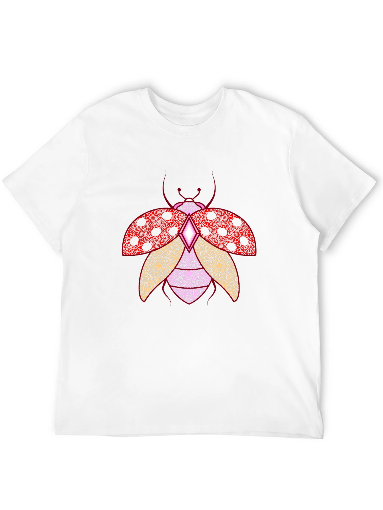 Ladybug Print Crew Neck T-Shirt