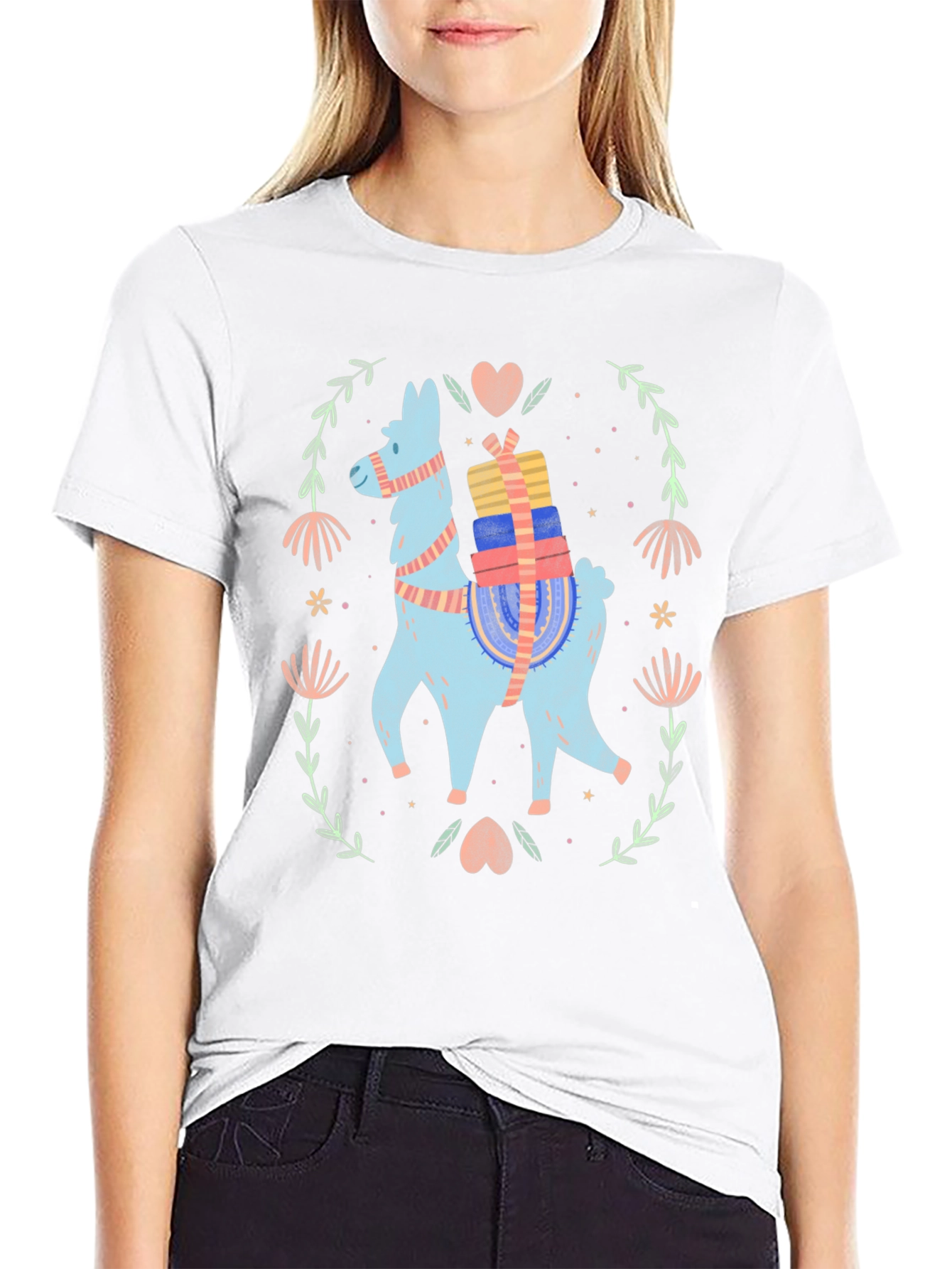 Llama Gift T-Shirt - Cute Holiday Tee
