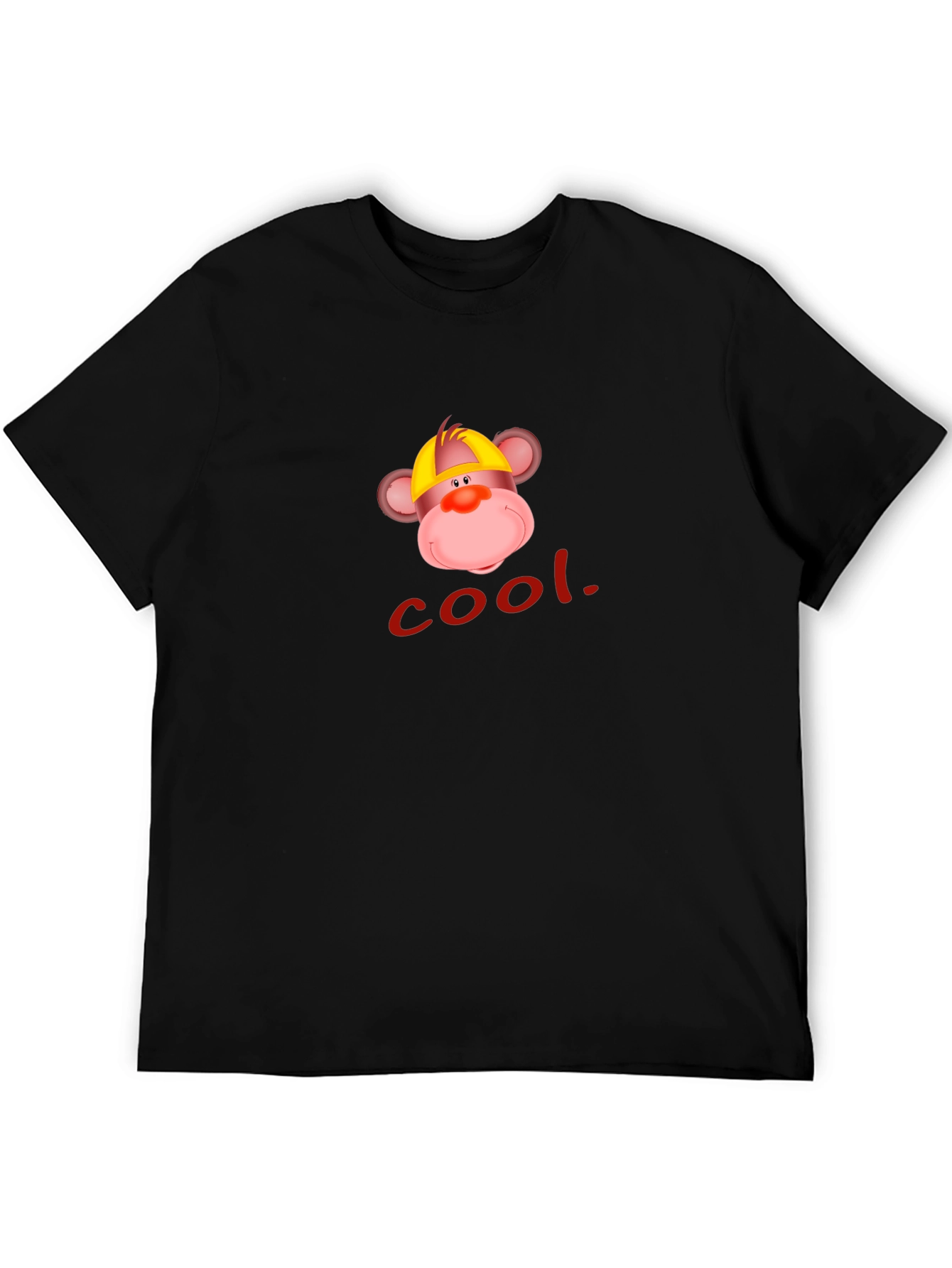 Cool Monkey Graphic Tee - Casual Black T-Shirt