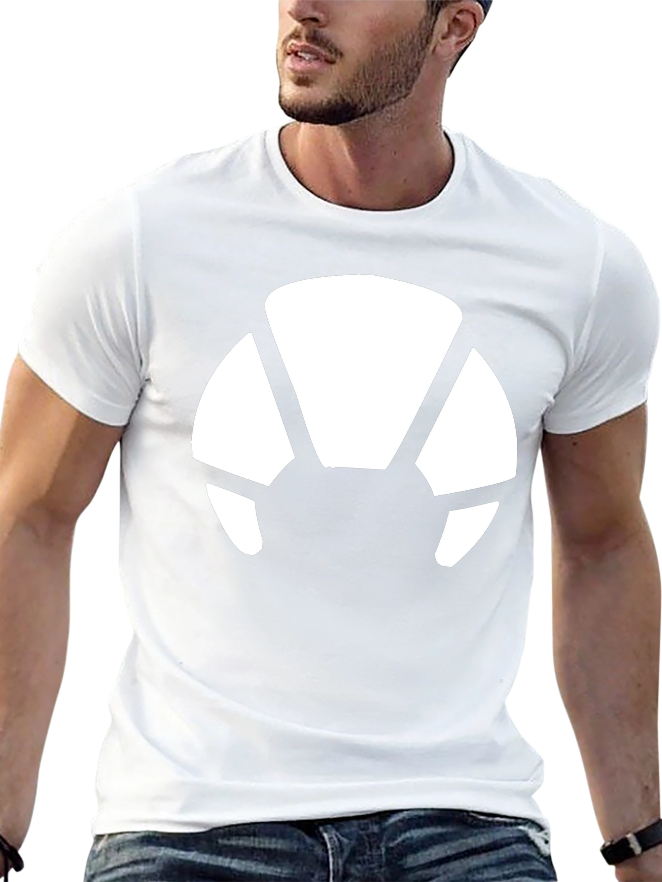 Modern Black Tee with Abstract White Graphic