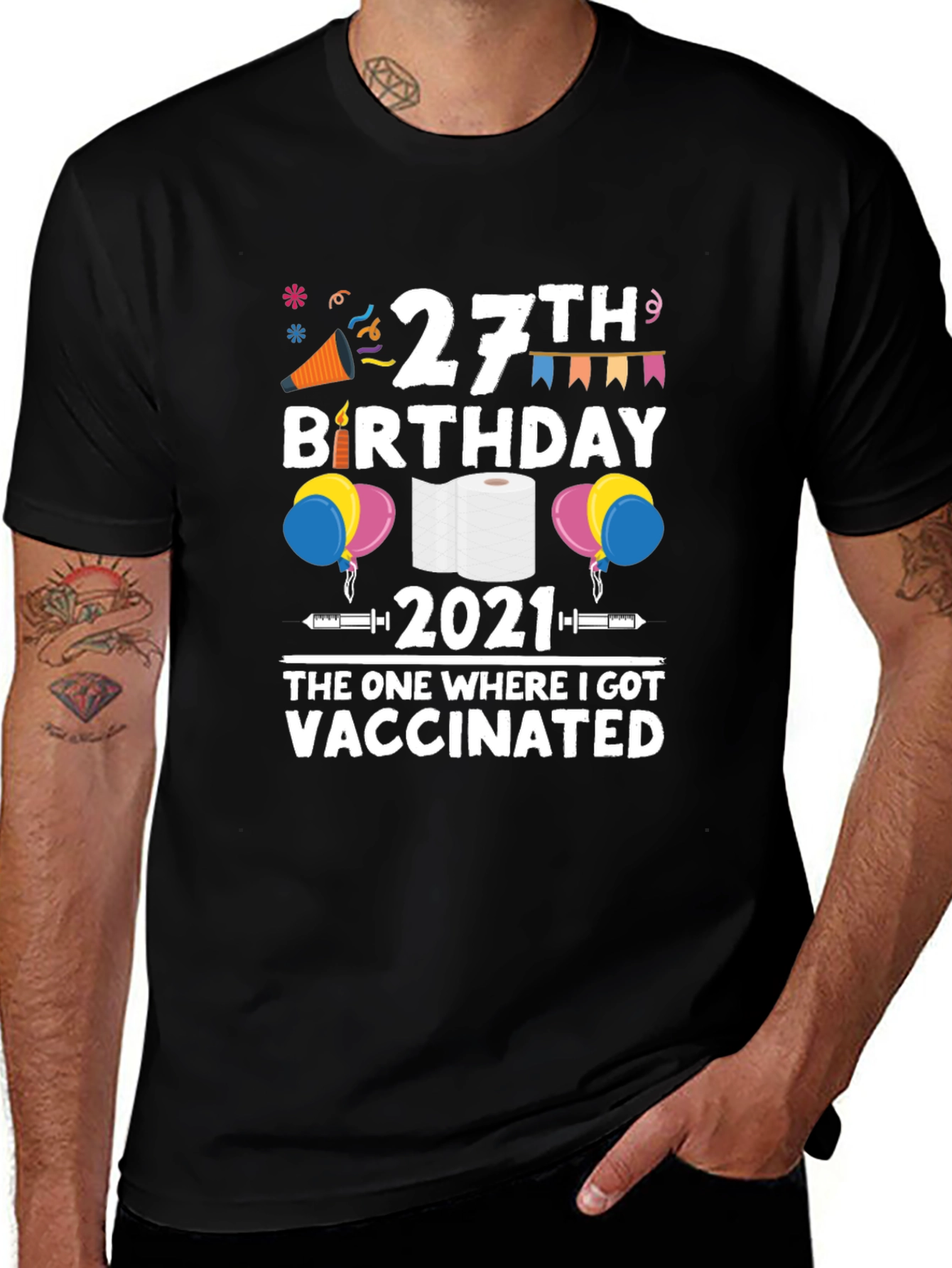 27th Birthday 2021 Vaccinated T-Shirt