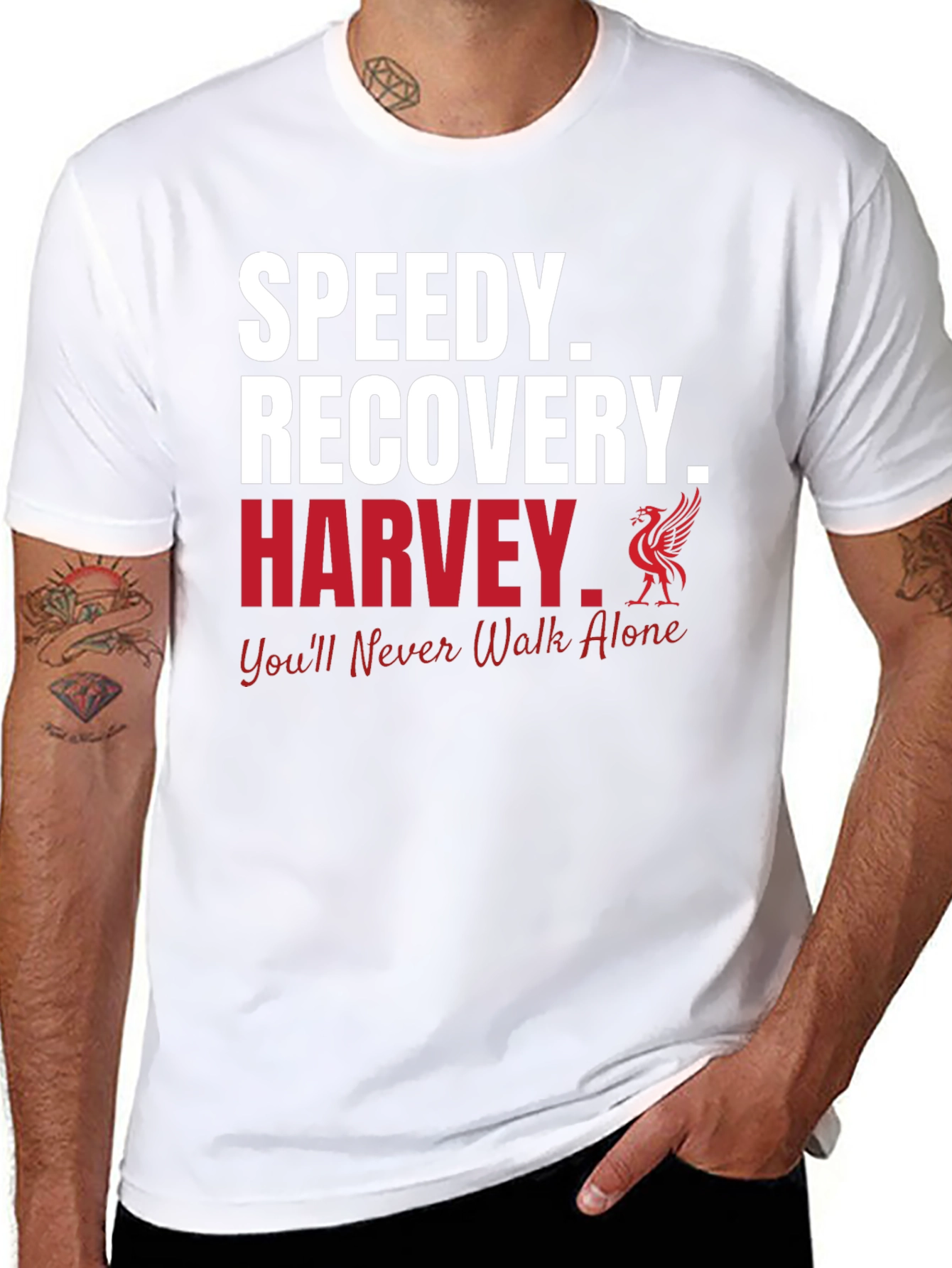 Speedy Recovery Harvey T-Shirt - Liverpool Fan Tribute