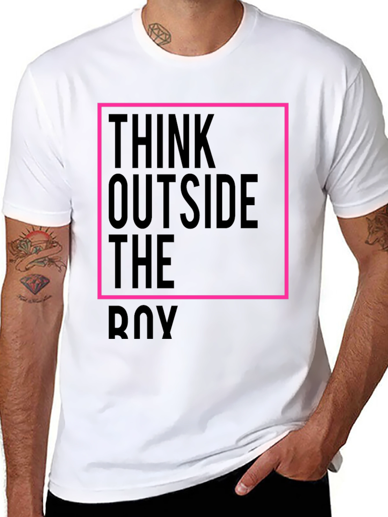 Think Outside the Box Black Graphic Tee