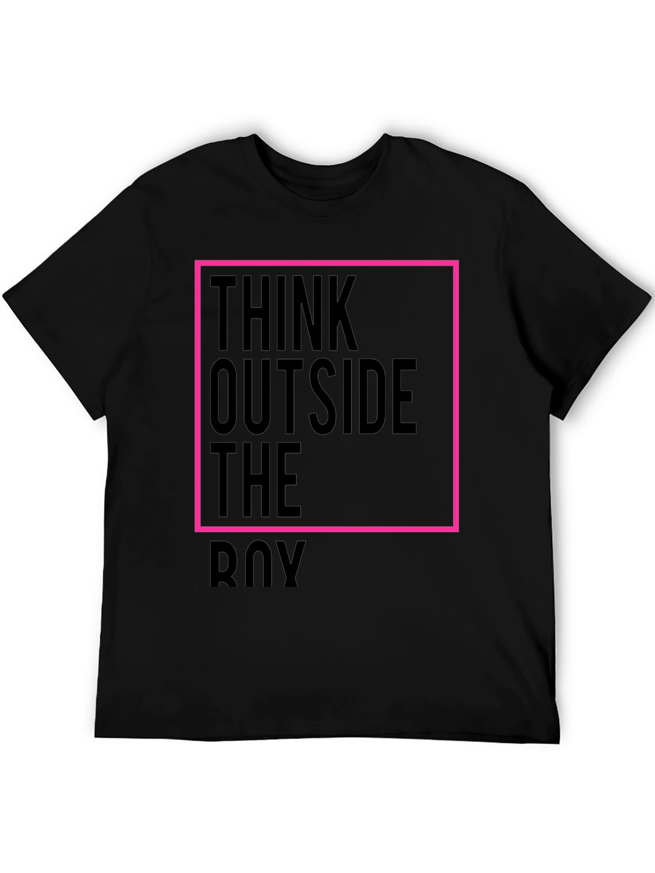 Think Outside the Box Black Graphic Tee