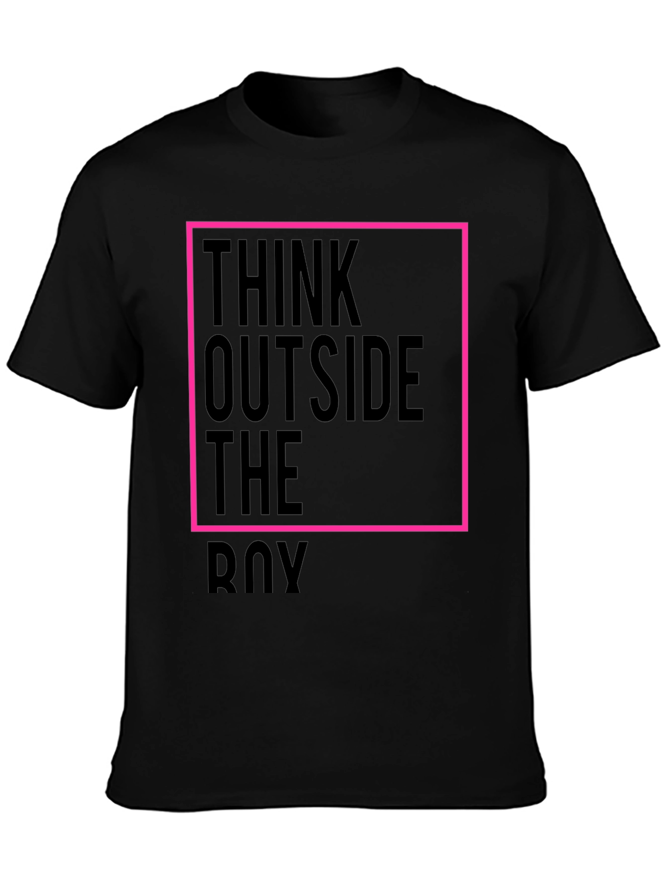 Think Outside the Box Black Graphic Tee