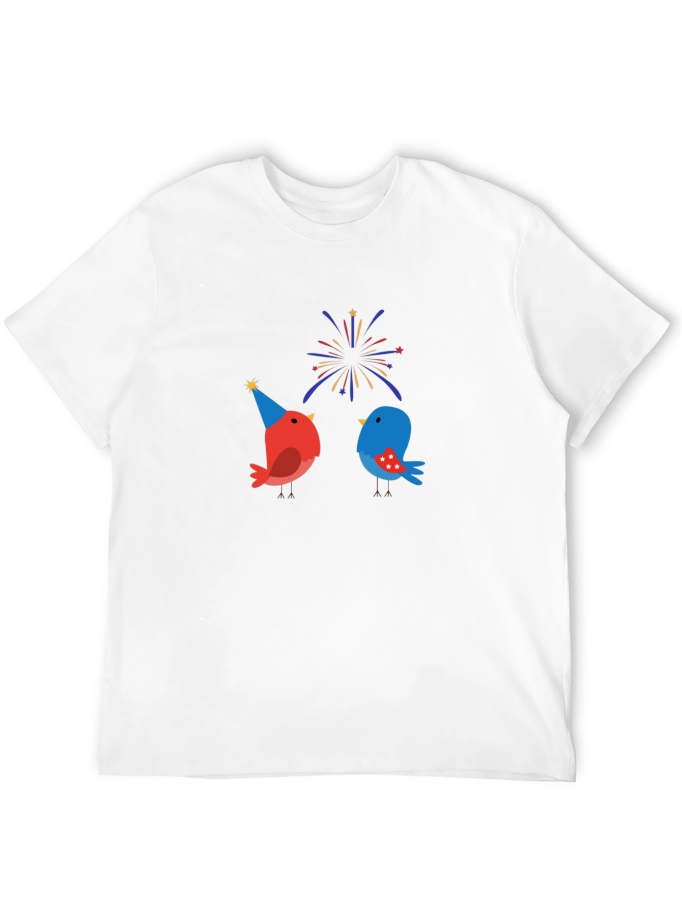 Festive Birds Graphic T-Shirt