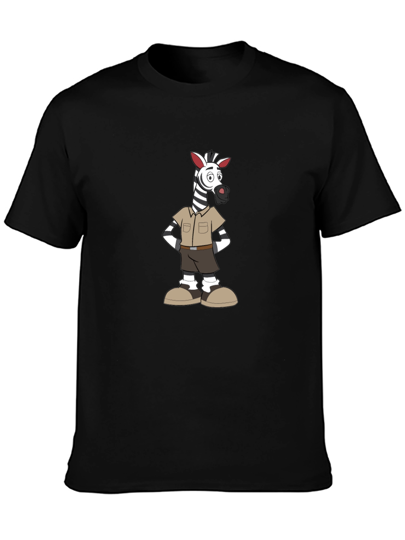 Cartoon Zebra Safari Outfit Graphic T-Shirt
