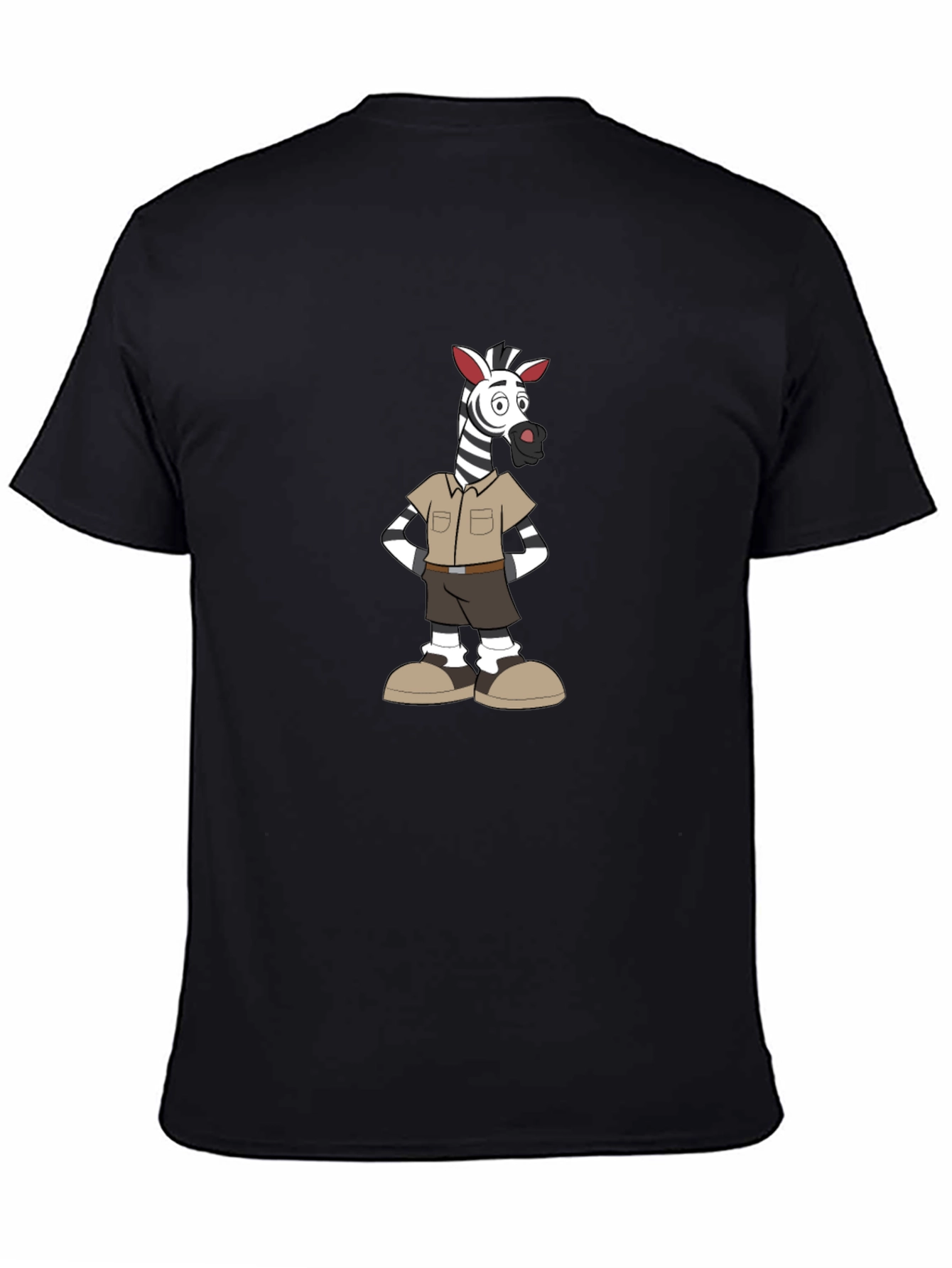 Cartoon Zebra Safari Outfit Graphic T-Shirt