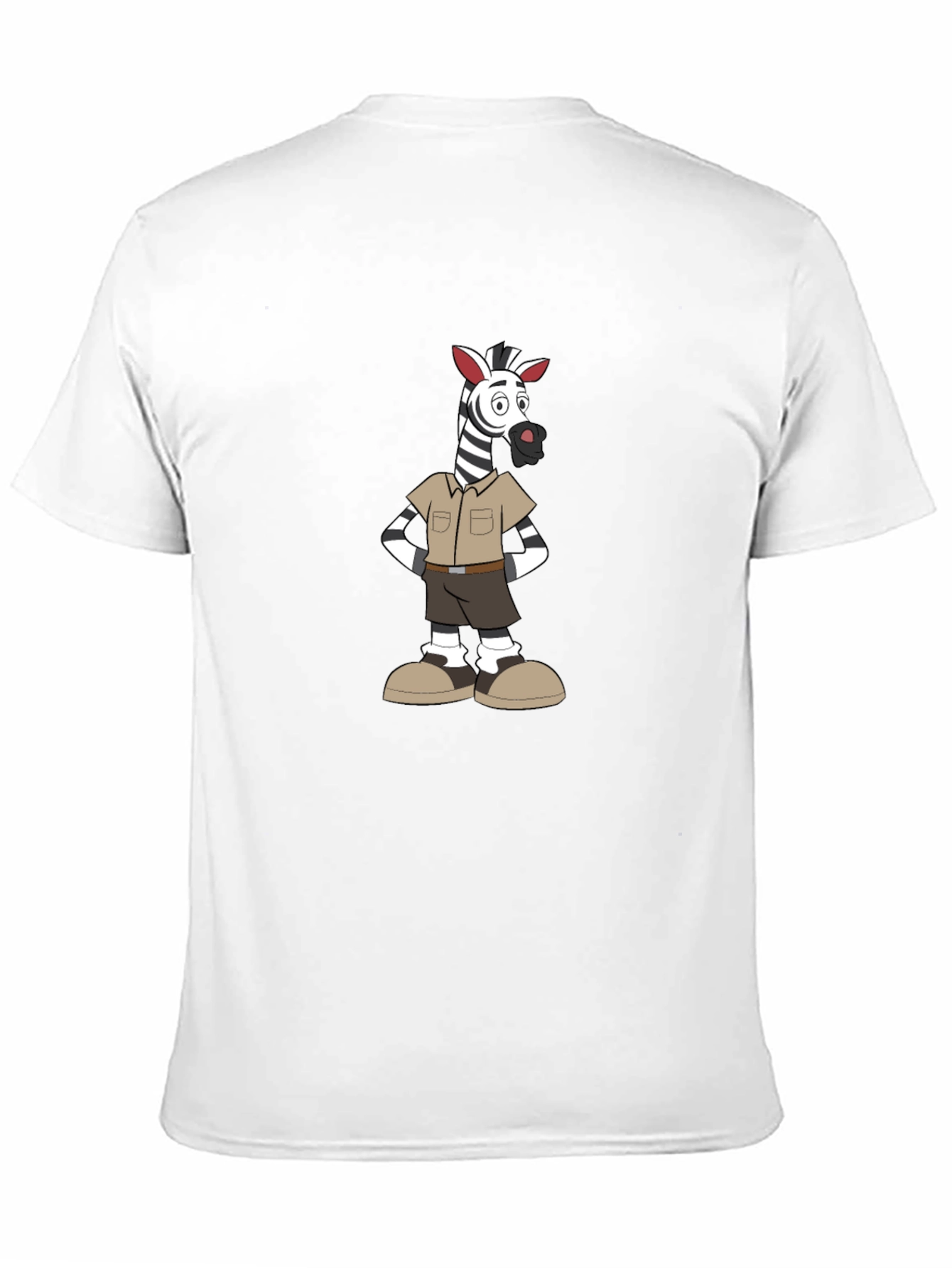 Cartoon Zebra Safari Outfit Graphic T-Shirt
