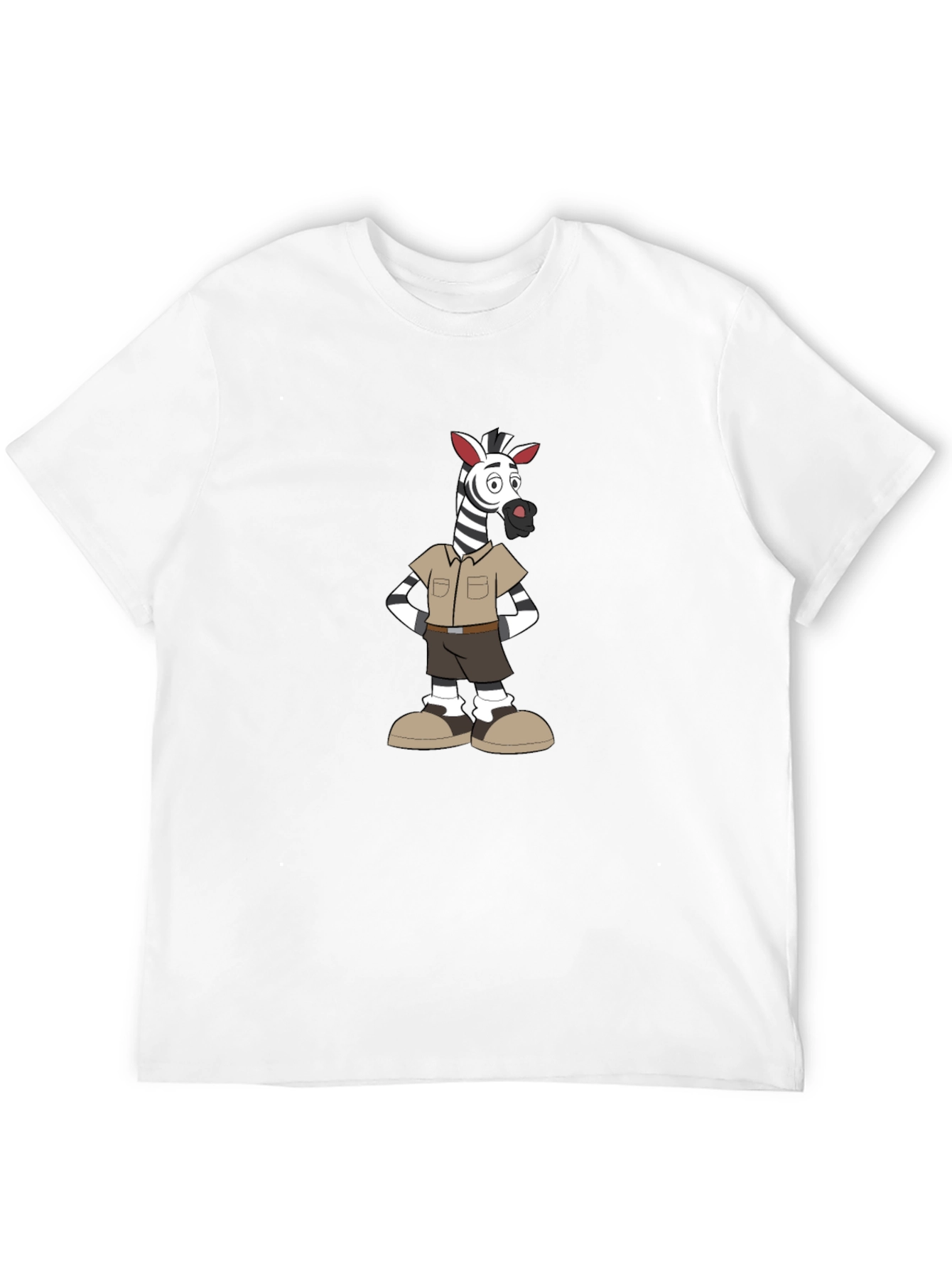 Cartoon Zebra Safari Outfit Graphic T-Shirt
