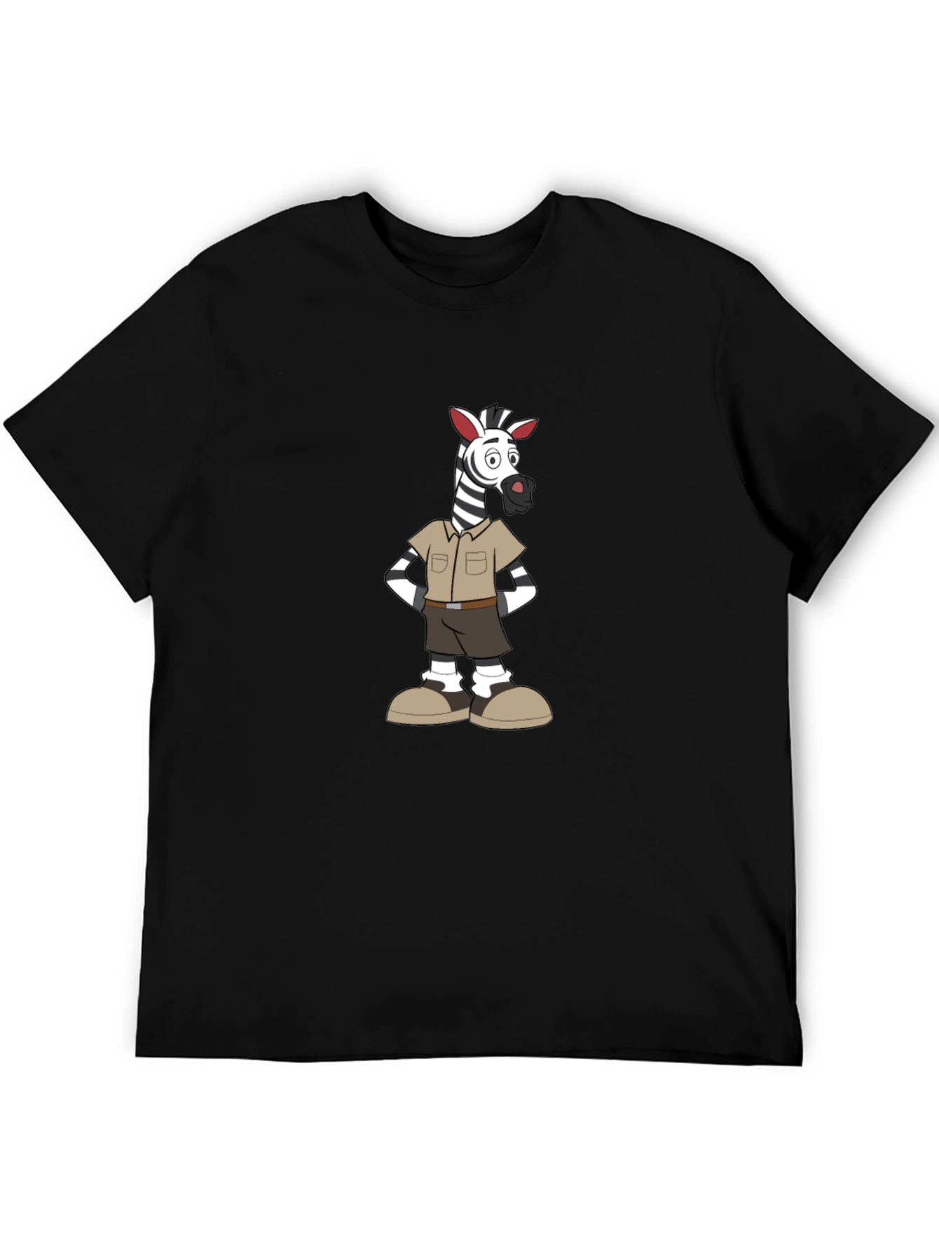 Cartoon Zebra Safari Outfit Graphic T-Shirt