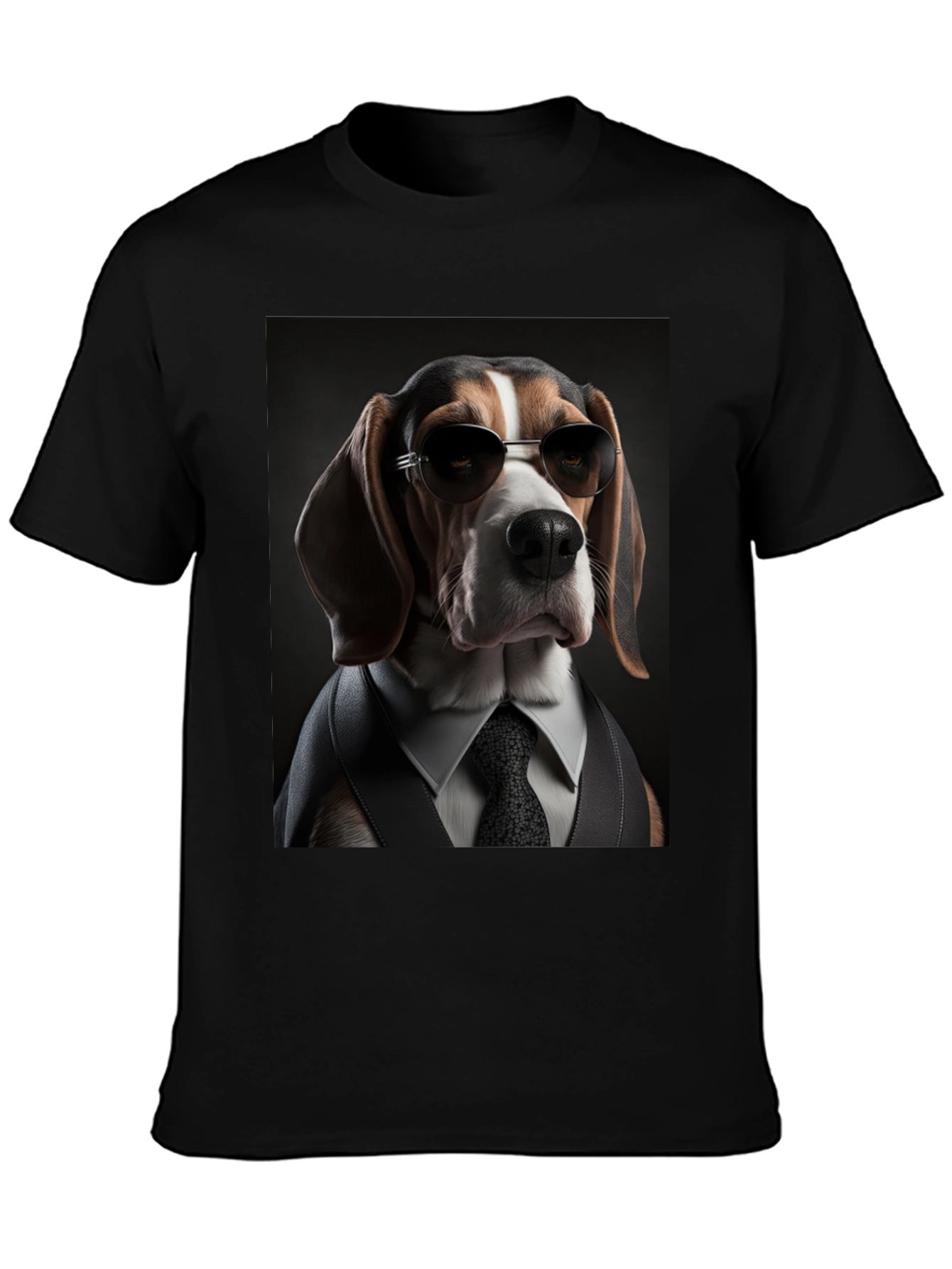 Dogfather T-Shirt: Beagle in Suit & Shades