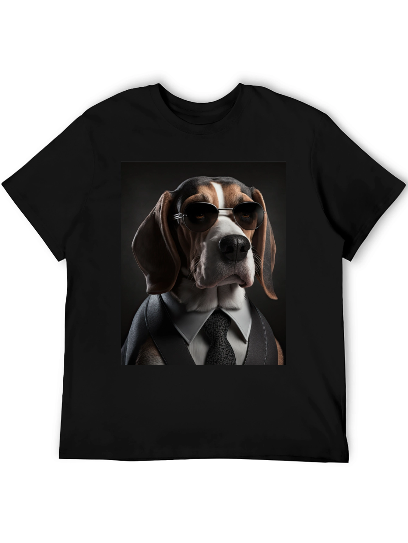 Dogfather T-Shirt: Beagle in Suit & Shades