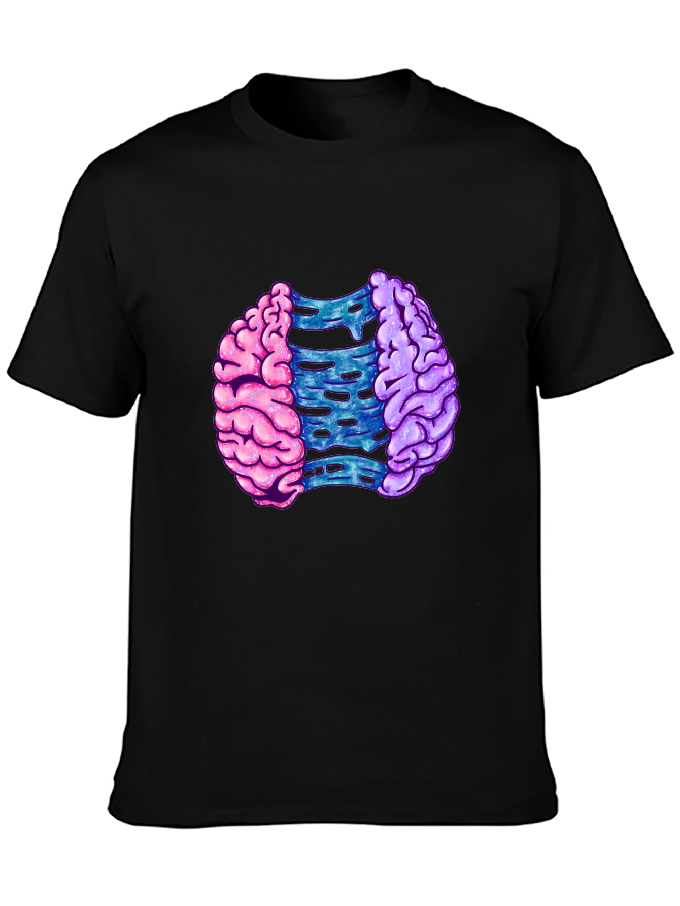 Brain Split Graphic T-Shirt - Modern Mind Tee