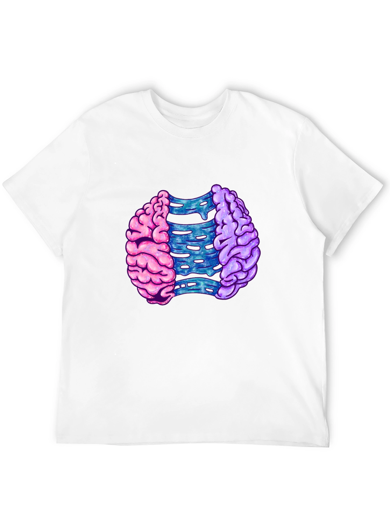 Brain Split Graphic T-Shirt - Modern Mind Tee