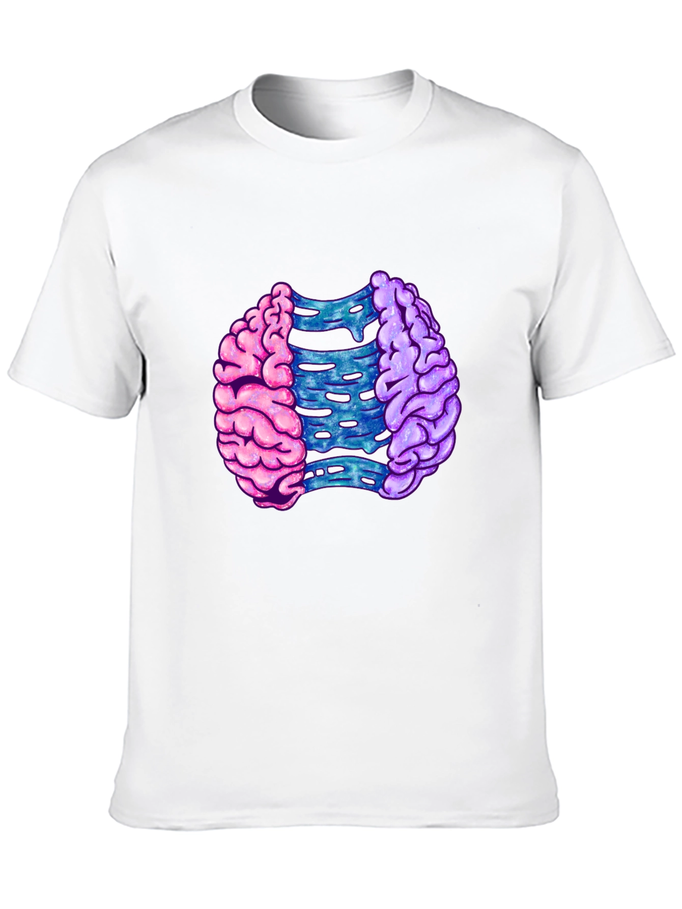 Brain Split Graphic T-Shirt - Modern Mind Tee