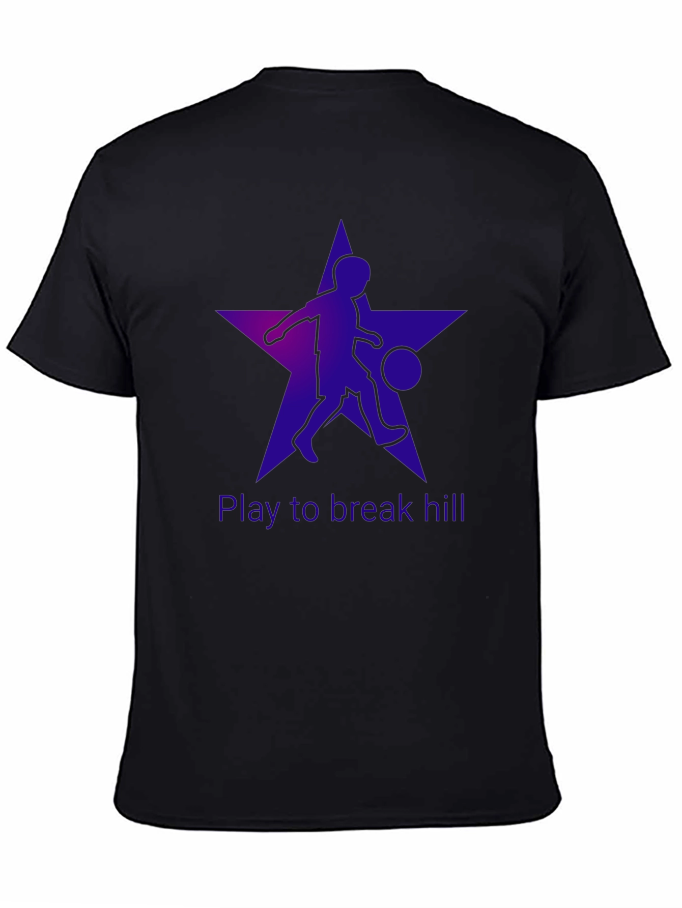 Play to Break Hill Black Graphic Tee