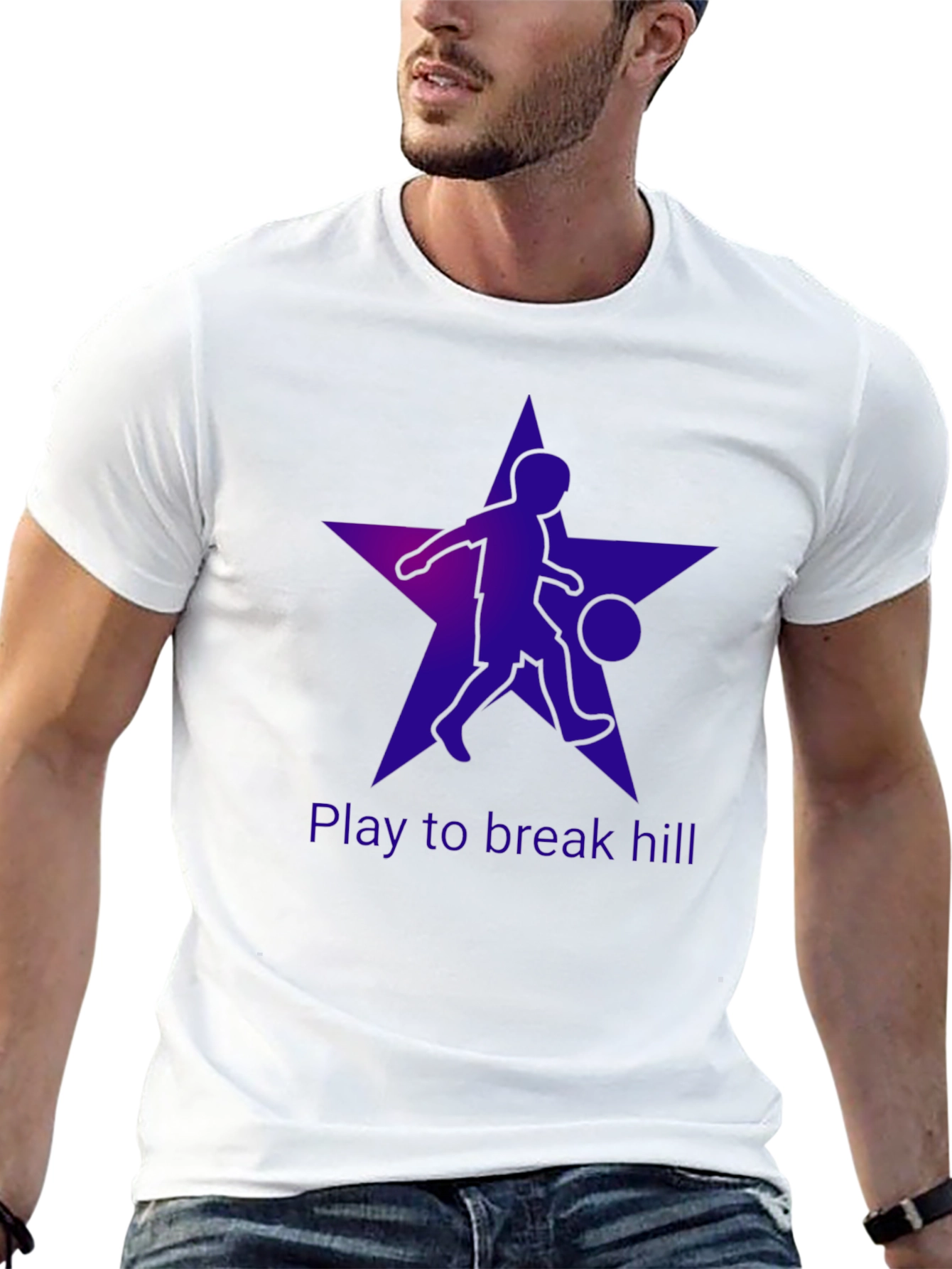Play to Break Hill Black Graphic Tee