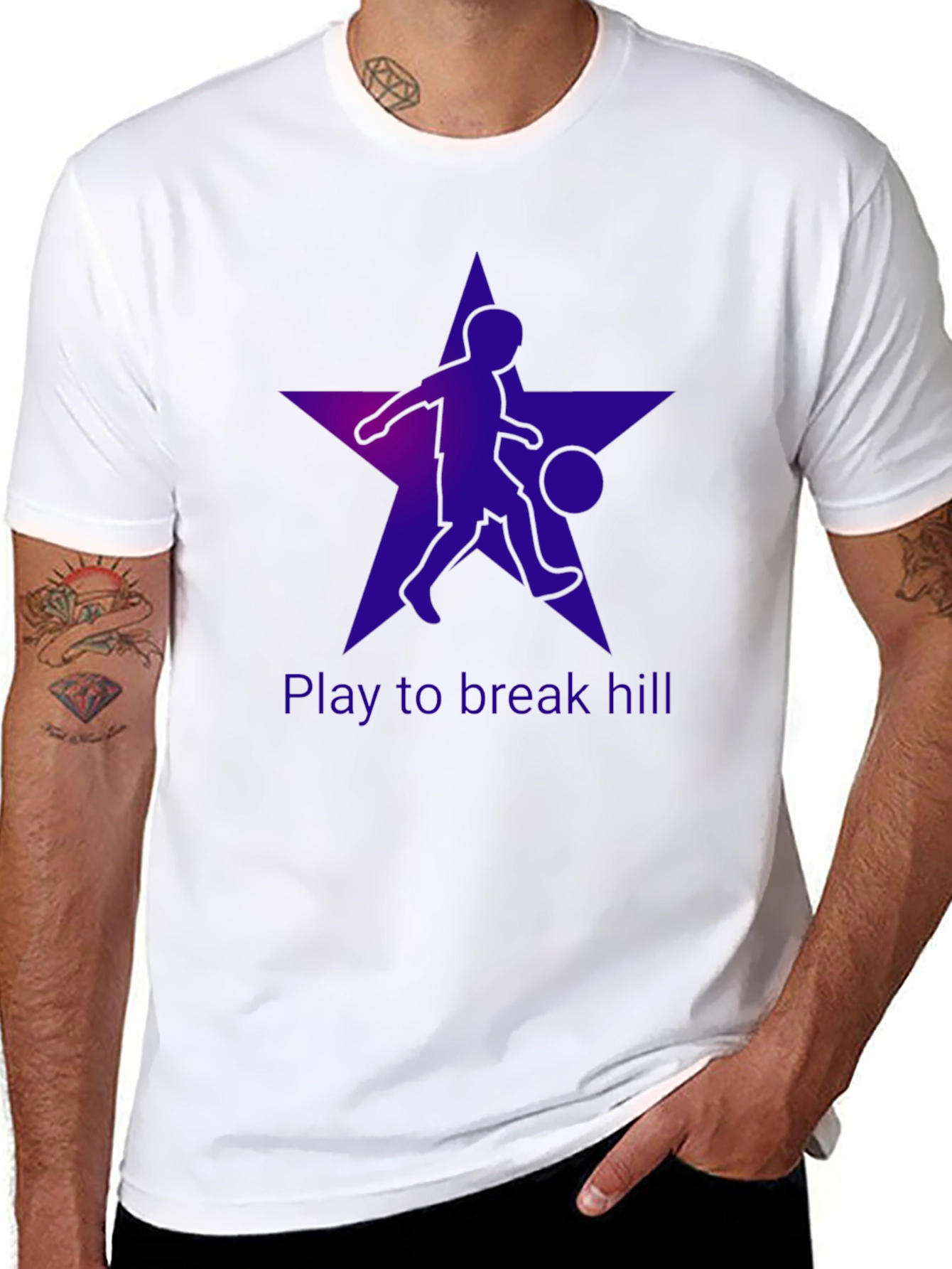 Play to Break Hill Black Graphic Tee