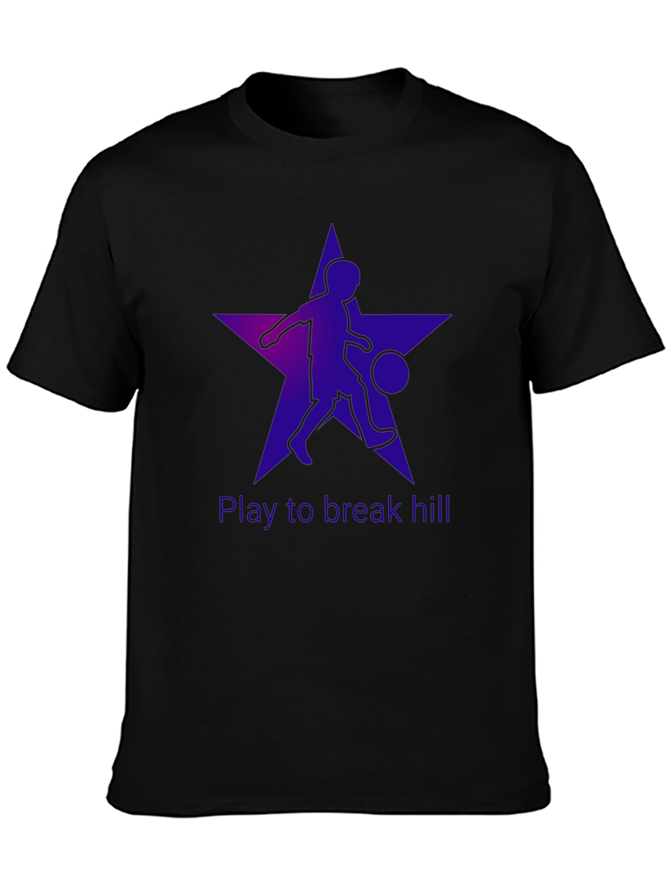 Play to Break Hill Black Graphic Tee