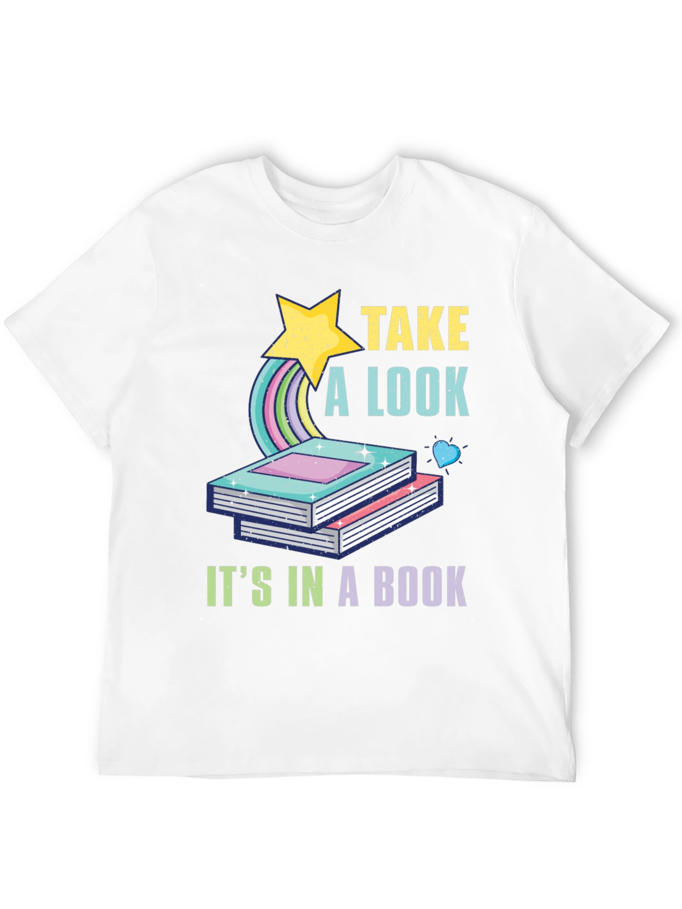 Take a Look Its in a Book Black T-Shirt